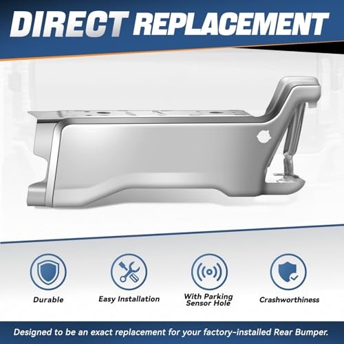 23-26 Ford F250 F350 F450 Rear Bumper End Cap Chrome Right w/Sensor Hole