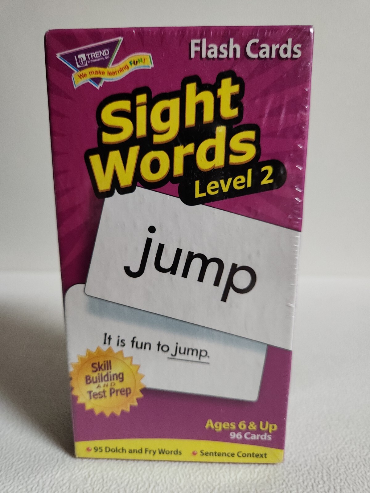Sight Words Flash Cards Level 2 Ages 6 & Up 95 Fun Learning Boxed USA 2004