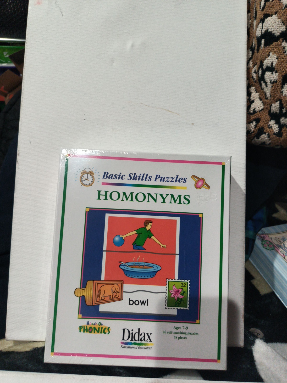 Basic Skills Homonyms Self-Matching Puzzles Didax Hands On Phonics NEW Sealed