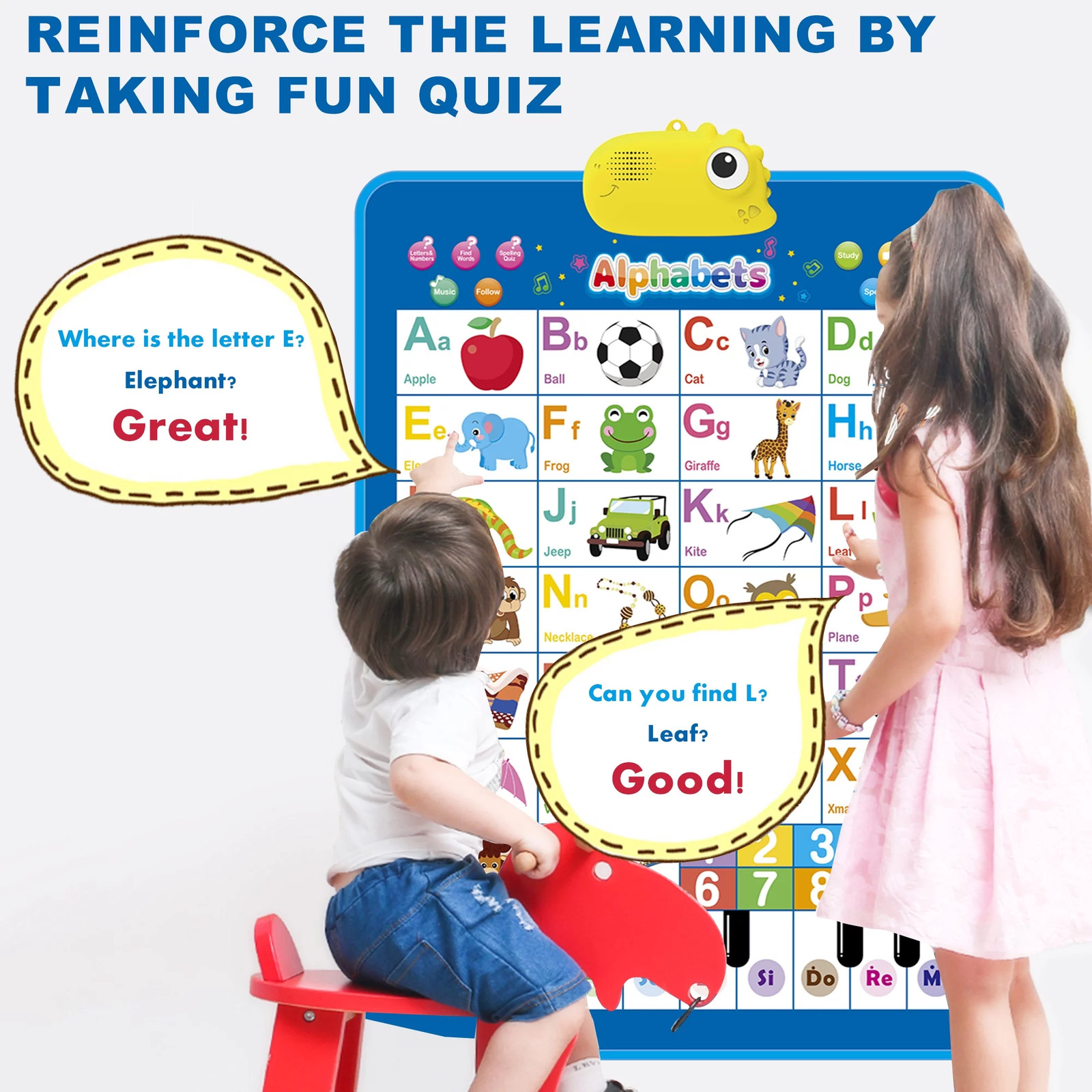 Electronic Alphabet Wall Chart, ABC Chart Learning Toys for 3 to 4 Years old