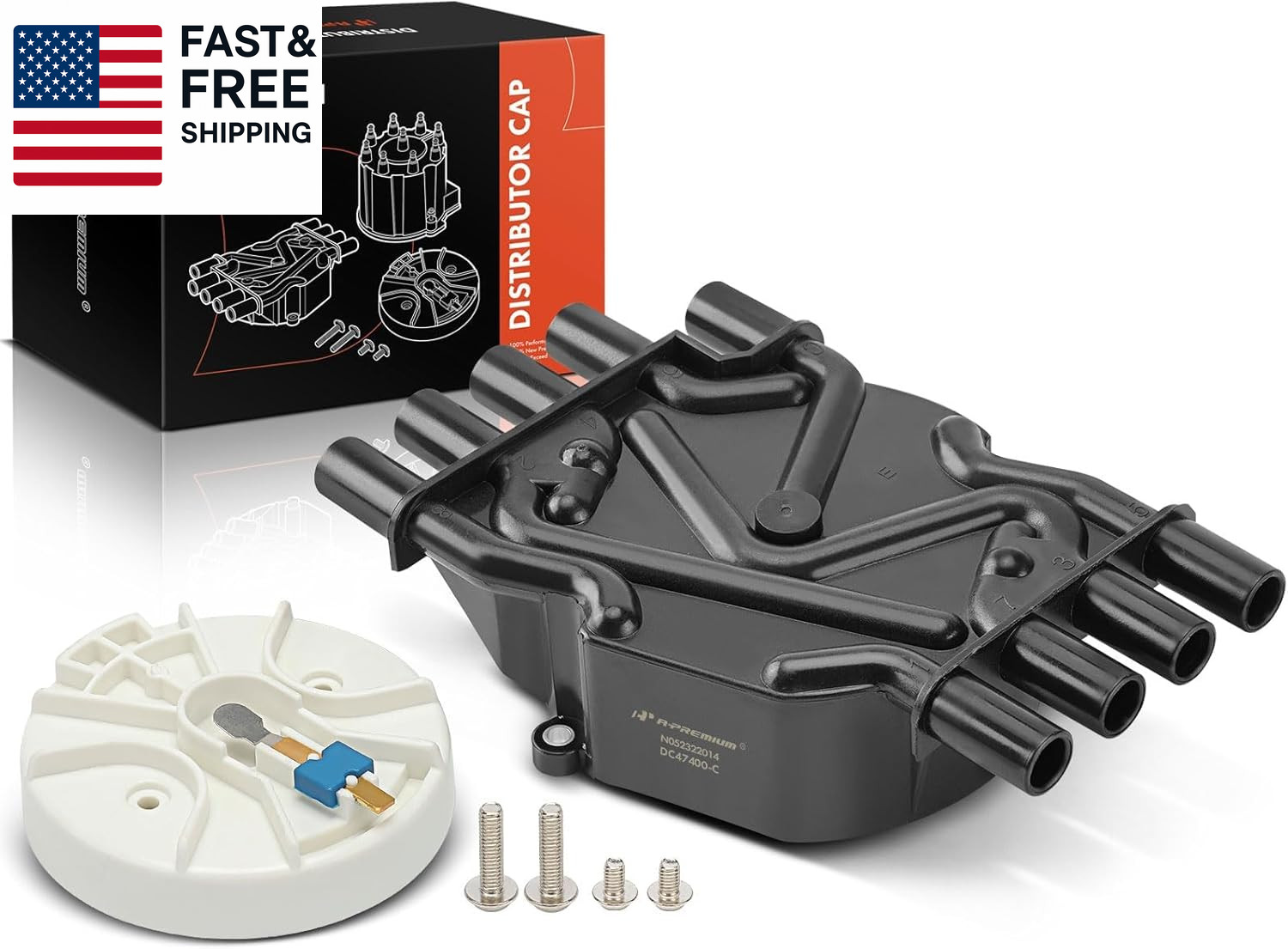 Ignition Distributor Cap Compatible with GMC, Chevy & Cadillac Vehicles – V8 5