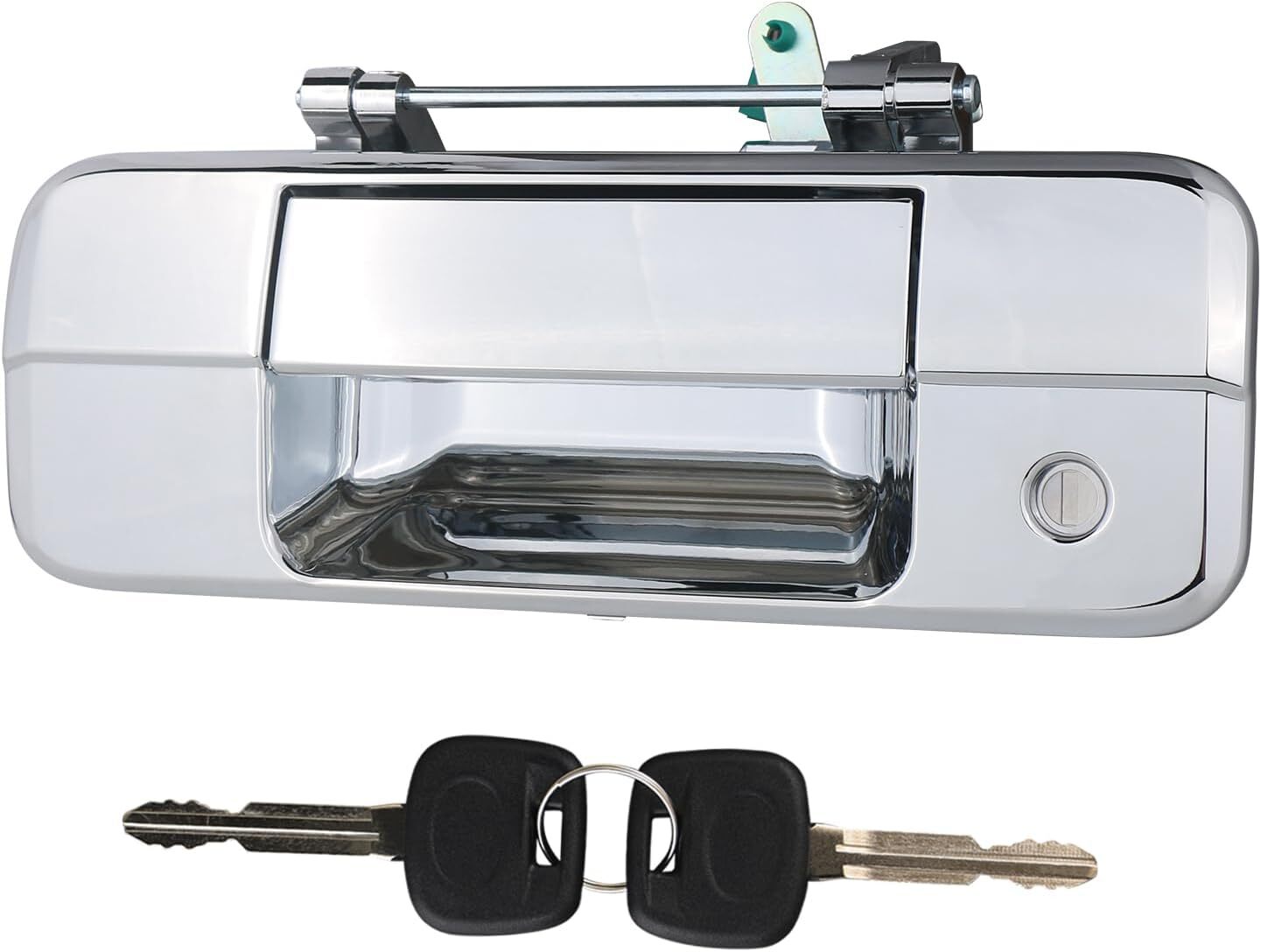 Chrome Tailgate Handle Liftgate Latch Handle with Key Lock Cylinder fit for