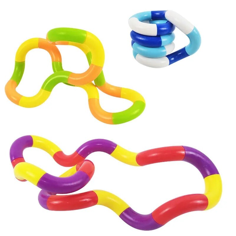 Genuine Tangle Classic Junior Highly Tactile Fidget Stress Kids Toy ASD Hand Toy