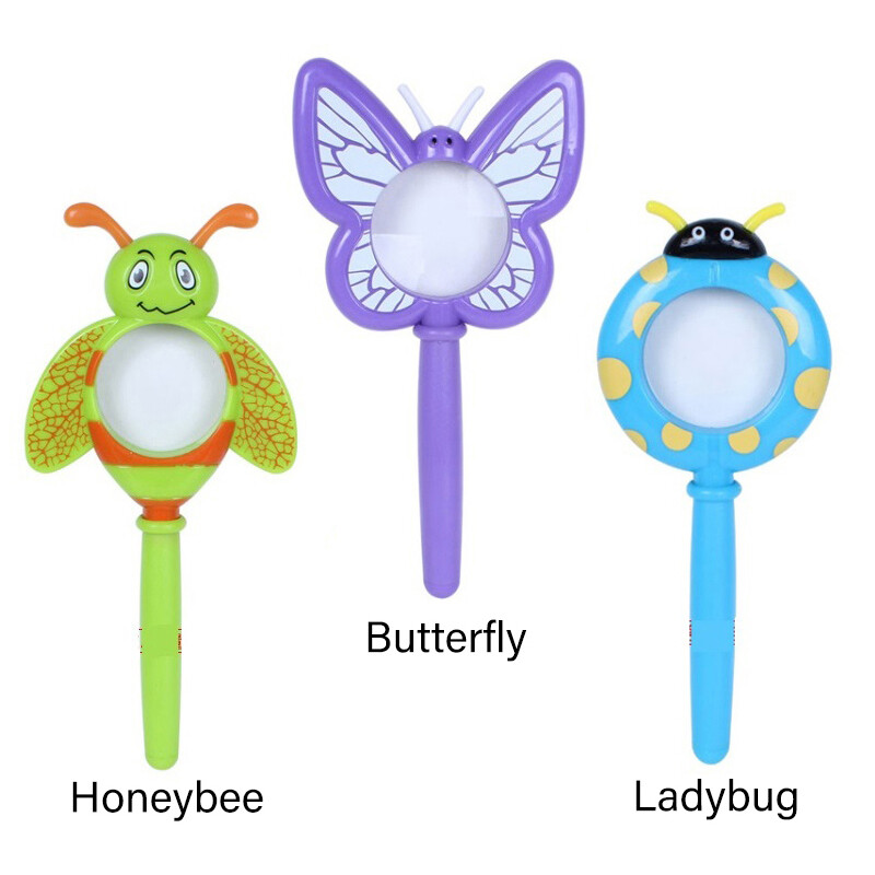 Cartoon Insect Shape Magnifying Glass Kids Educational Toys Magnifier Learning