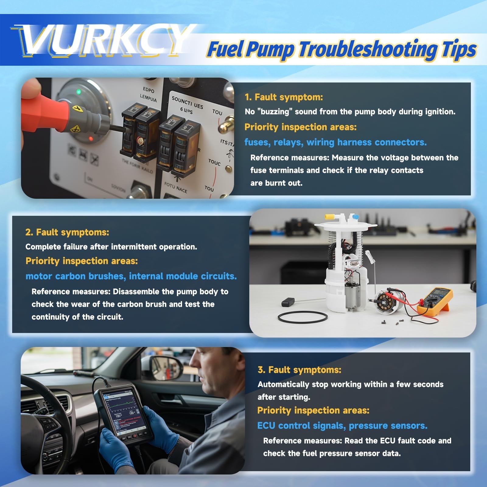 Vurkcy Electric Fuel Pump Module Assembly with Sending Unit Compatible with 2…