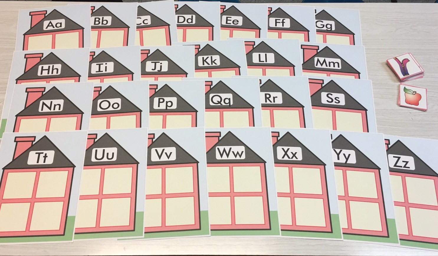 PRINTED Alphabet House Game – Beginning Sounds – Complete Set UNCUT