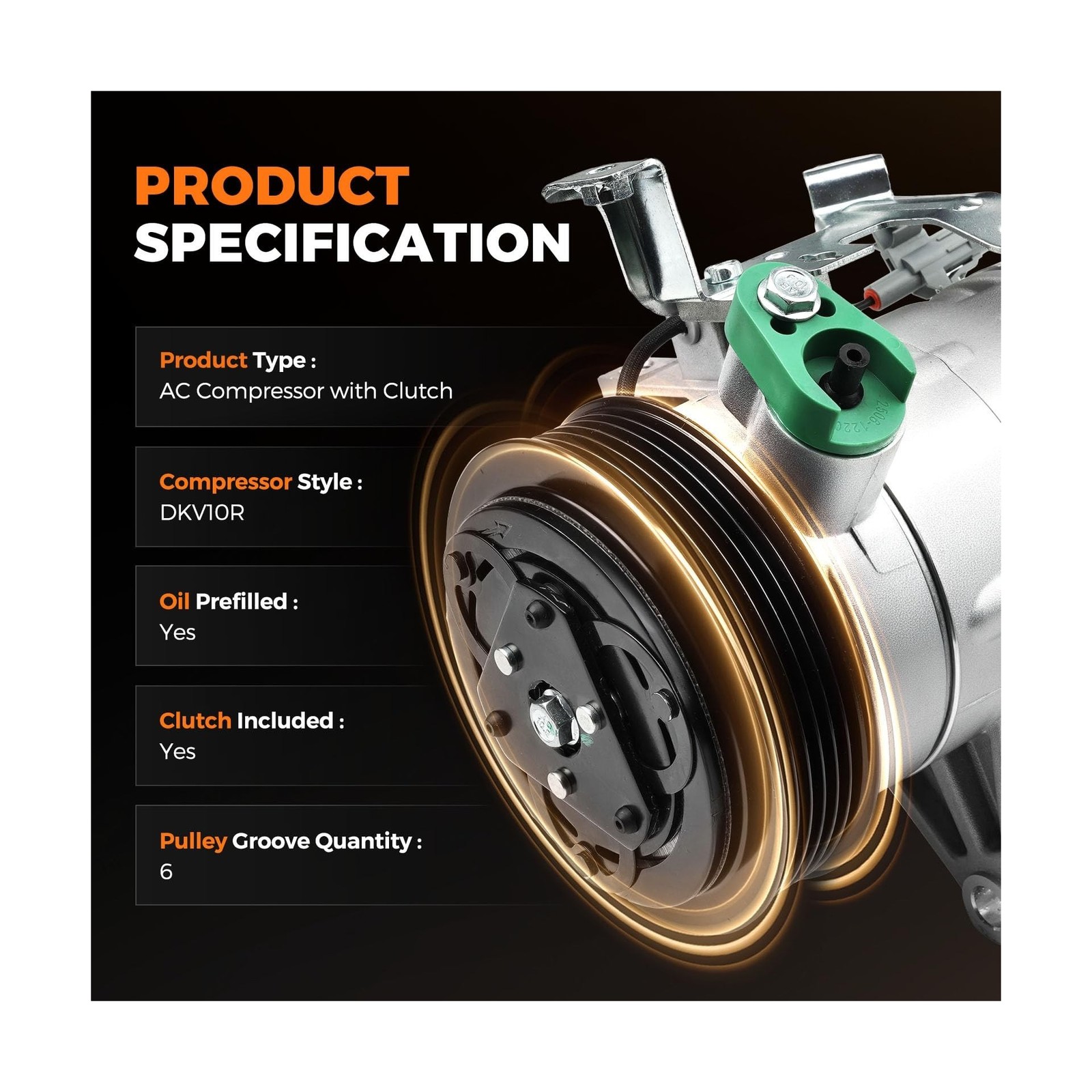 AC Compressor Compatible with Crosstrek 2016-2017 2.0L , 2014-2…