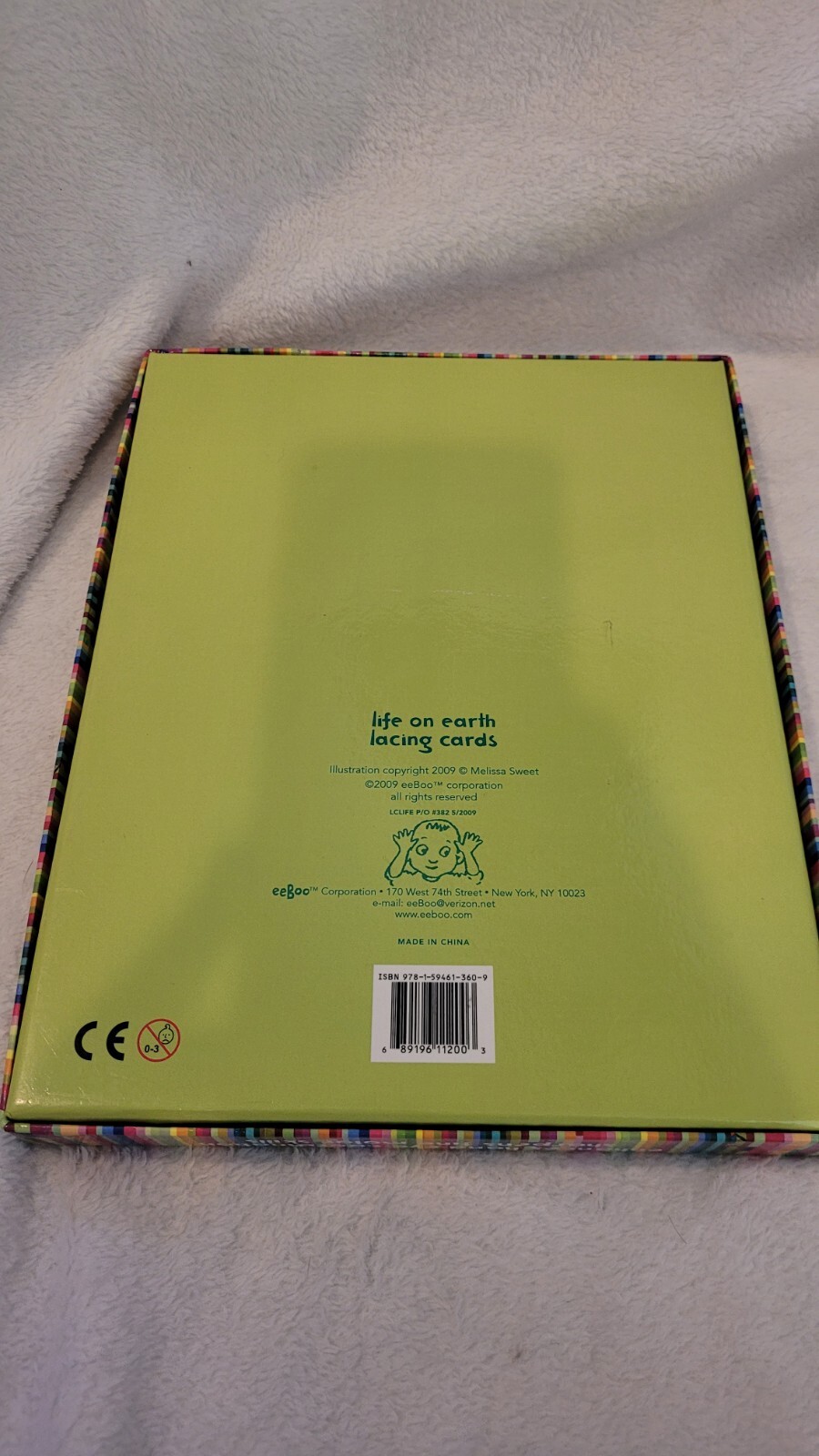 BEST TOY eeBOO Life On Earth LACING CARDS ACTIVITY KIT SET 3+ GIFT Set Of 5