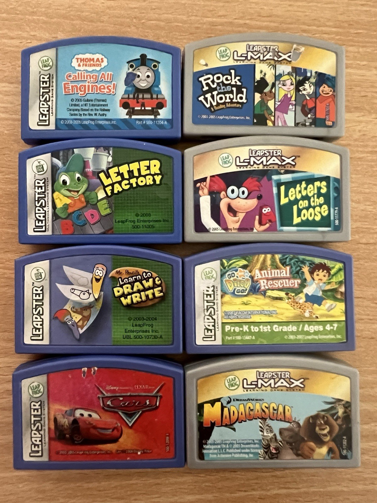 Leap Frog Leapster Games 7 Letter Factory Thomas Diego Madagascar Cars