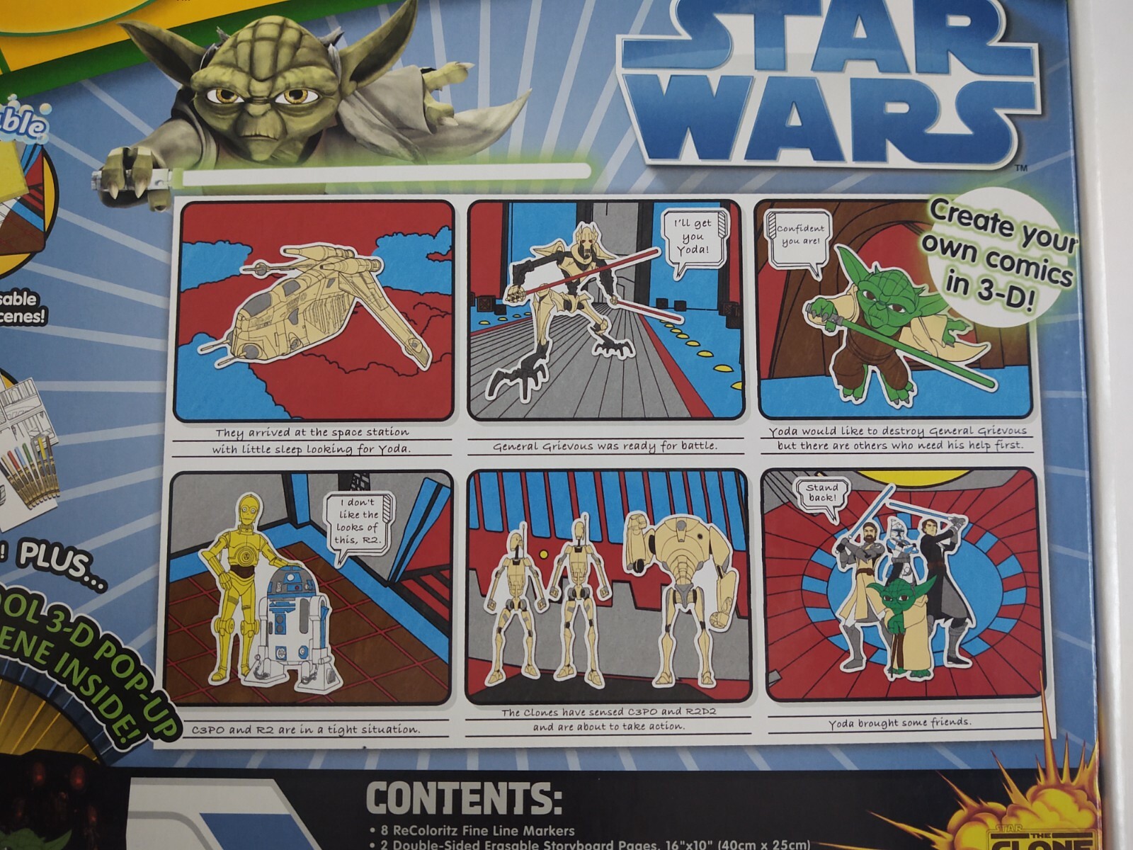 New-CRAYOLA 3-D Comic Maker Star Wars The Clone Wars