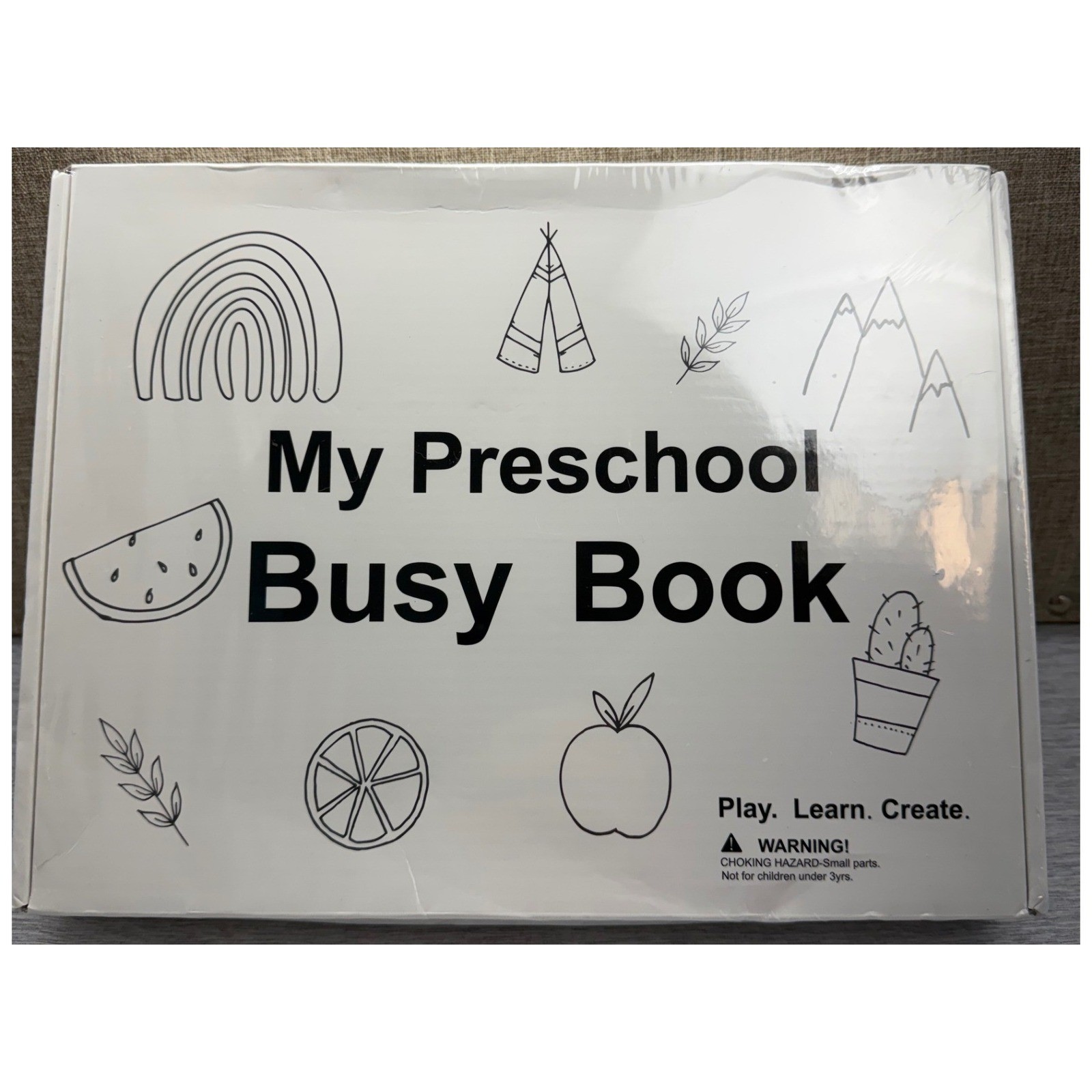 HAN-MM Montessori Preschool Busy Book Kids Learning Toy Colors Shapes Alphabet