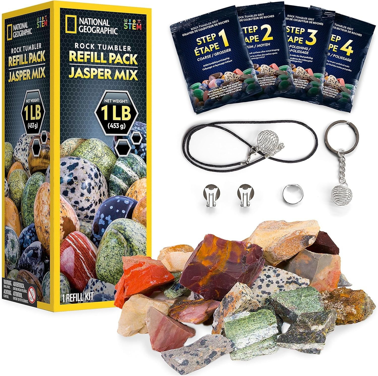 National Geographic Rough Jasper Refill Kit for Rock Tumbler