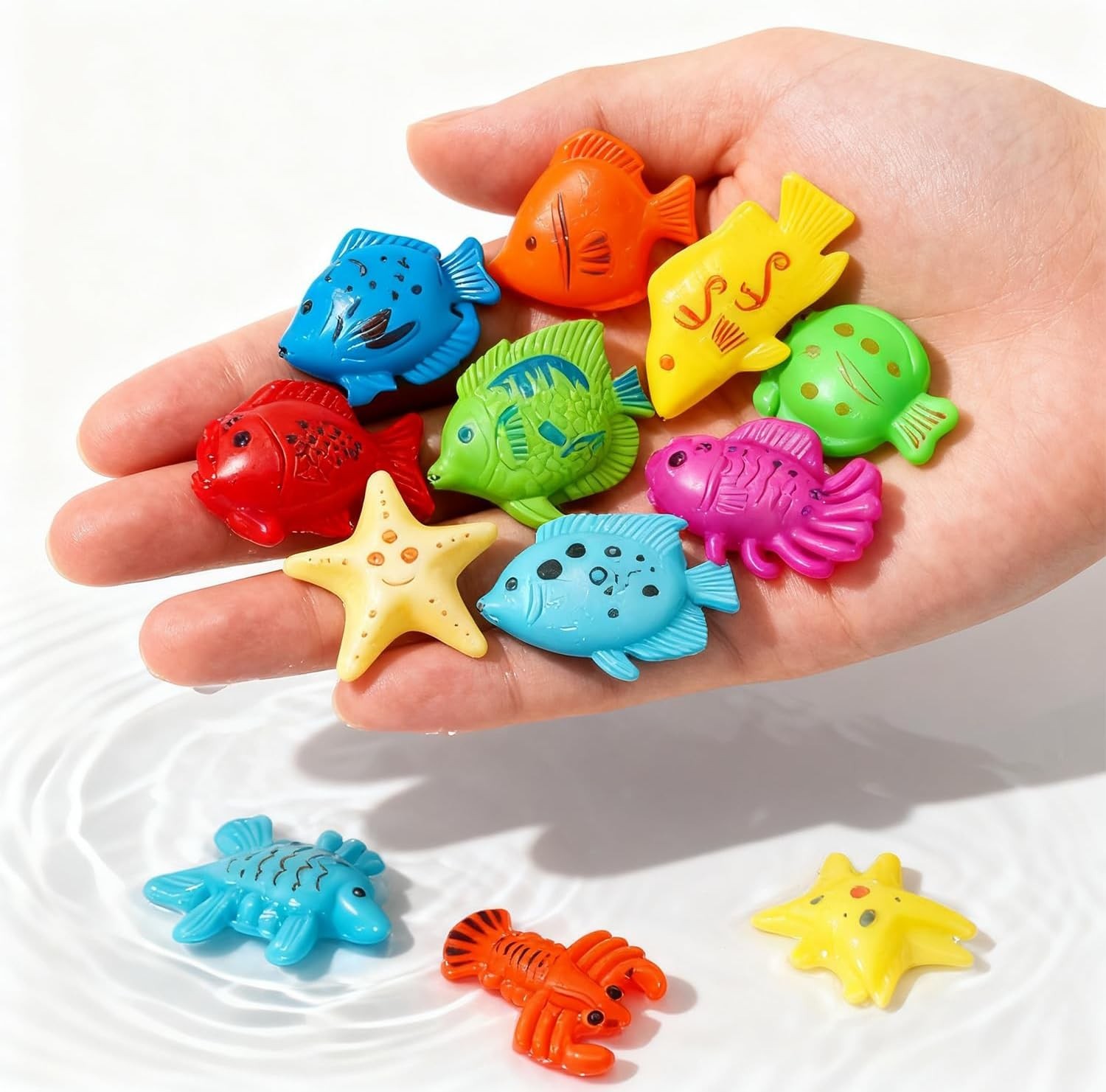Magnetic Fishing Game Set with Inflatable Pool for Kids Outdoor Indoor