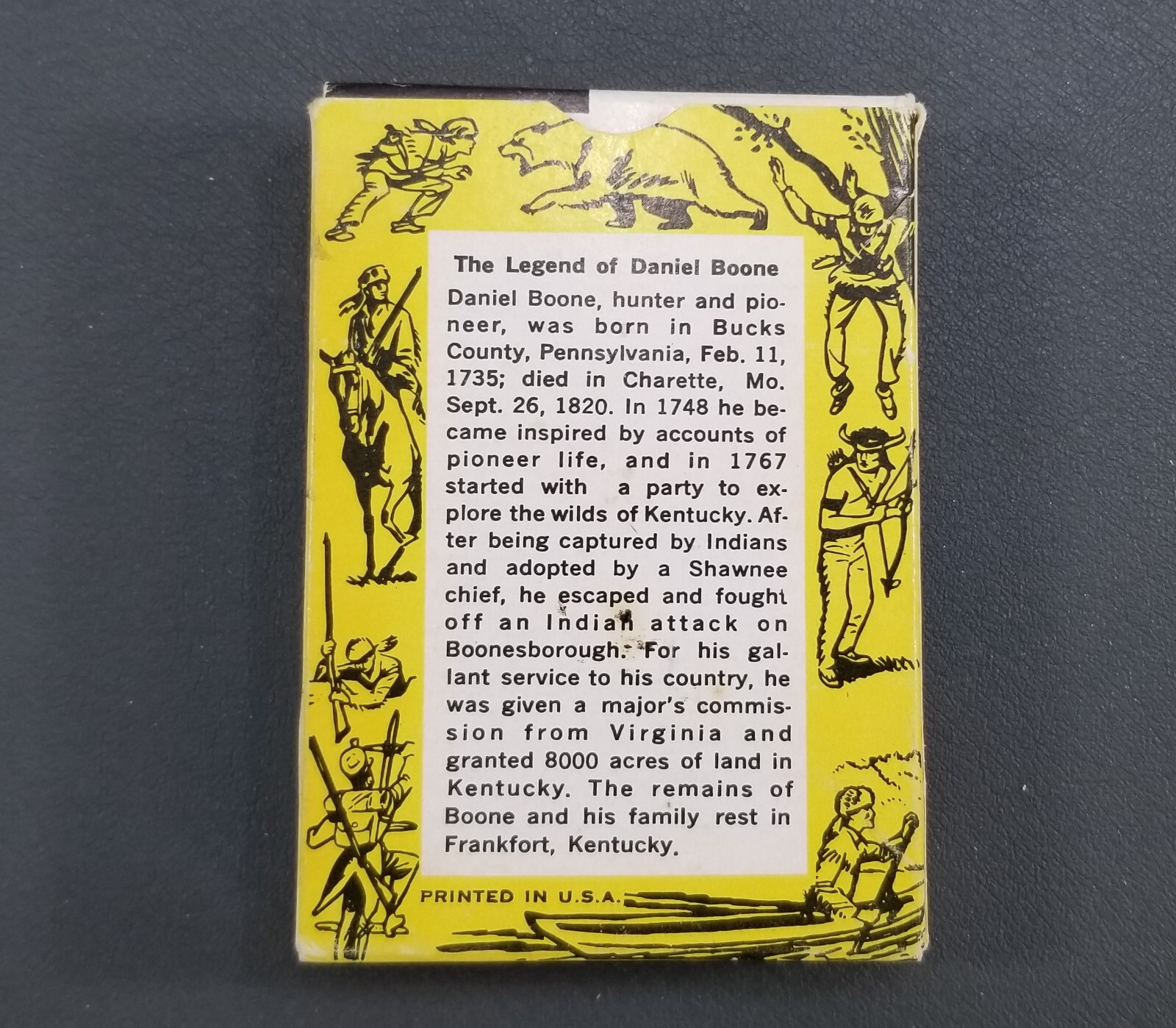 TG Ed-U-Cards 1965 Daniel Boone Educational Card Game made in USA