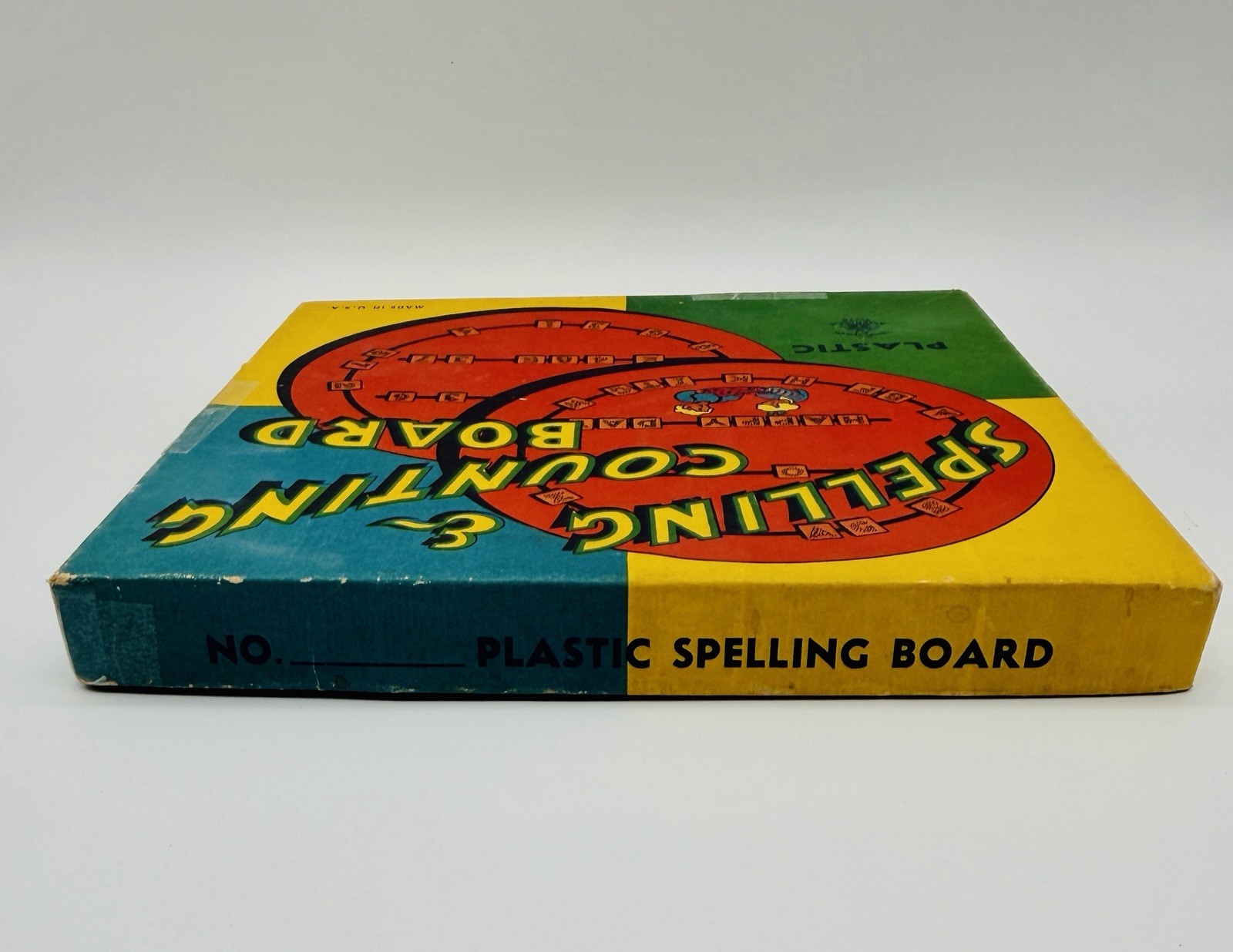 Spelling & Counting Board Alphabet Numbers by American Toys Made In USA Plastic