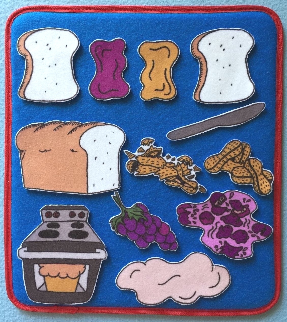 Peanut Butter and Jelly Felt / Flannel Board Set