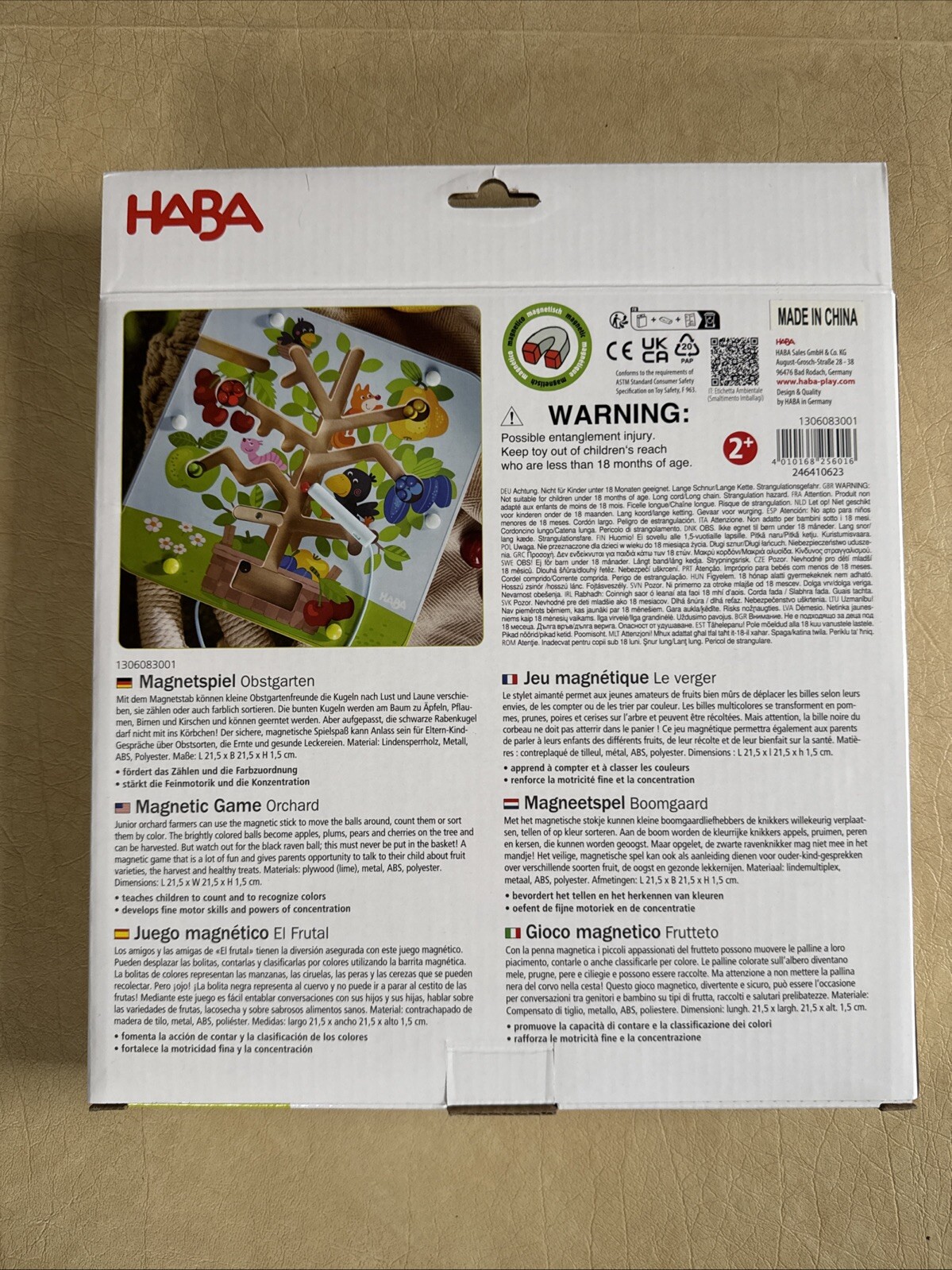 Haba Orchard Maze Magnetic Sorting Game NEW