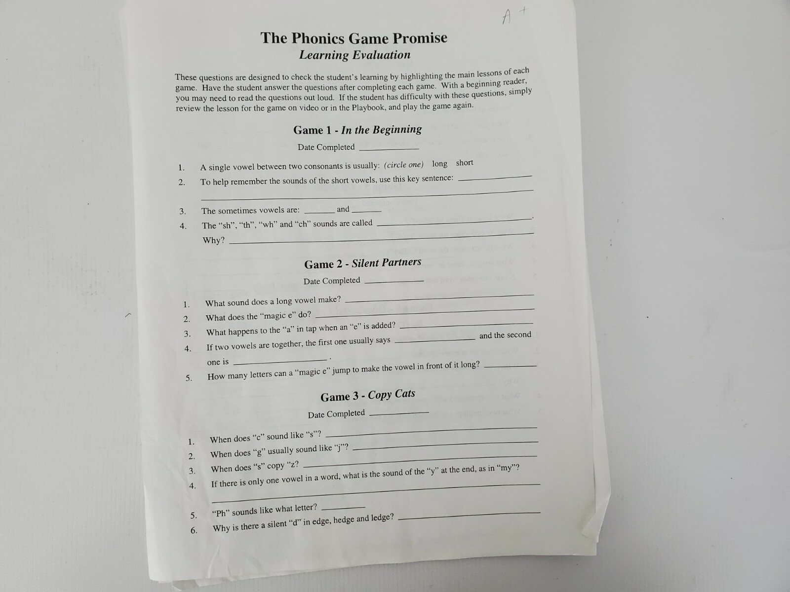 The Phonics Game – A Better Way of Learning – VCR VHS Cassette Tape Educational