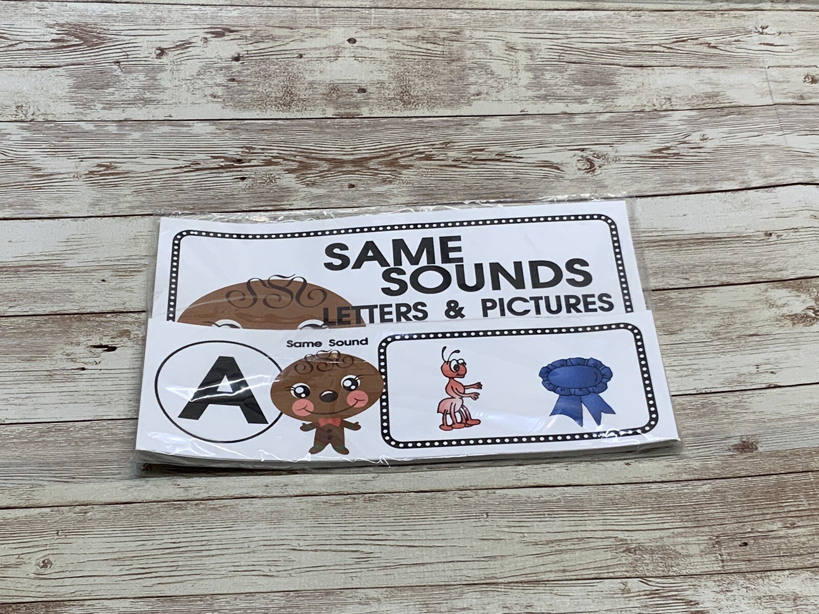 Gingerbread Boy – Themed Learning Centers – Same Sounds Letter & Pictures
