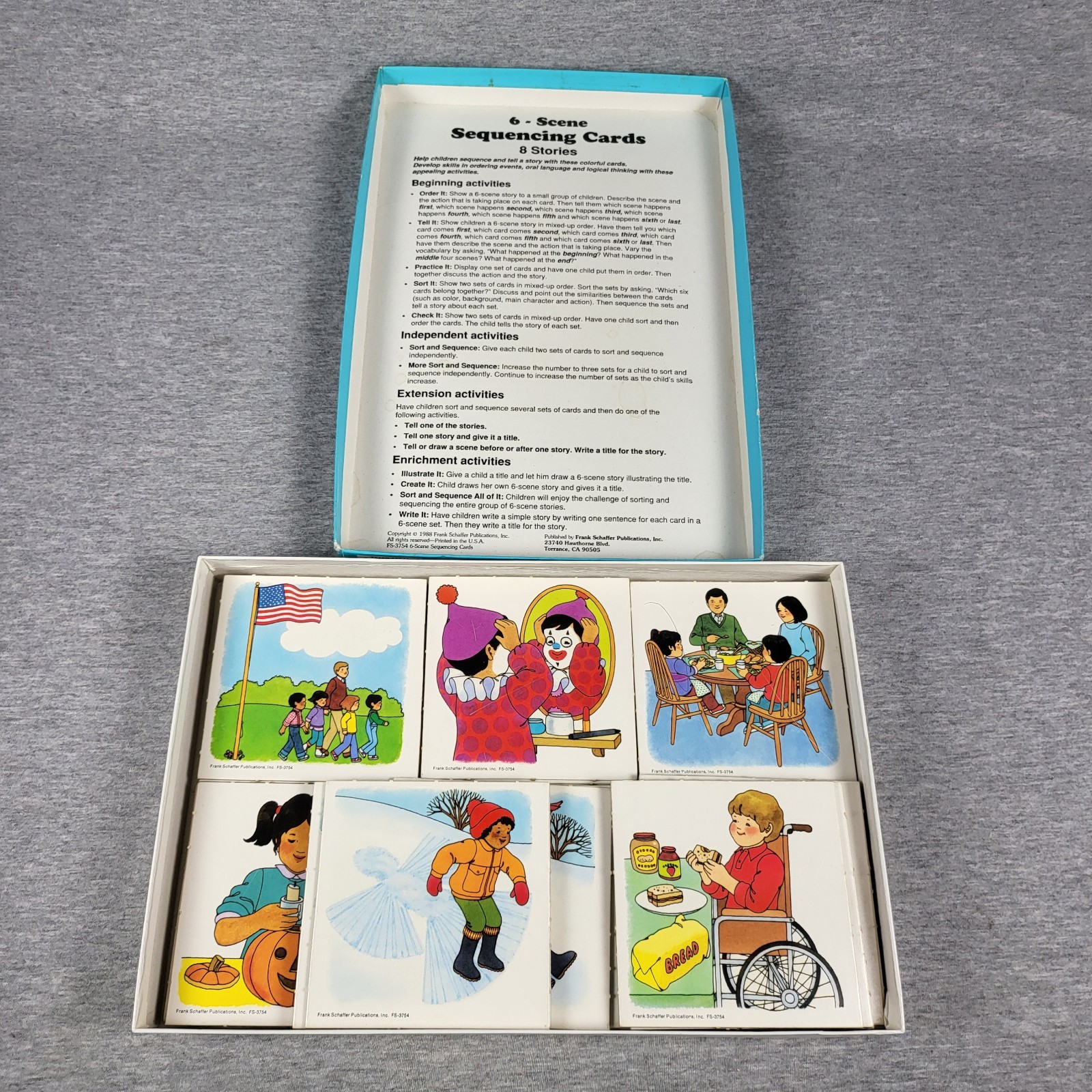 Vintage Frank Schaffer 6 Scene Sequencing Cards 8 Complete Sets 48 Cards