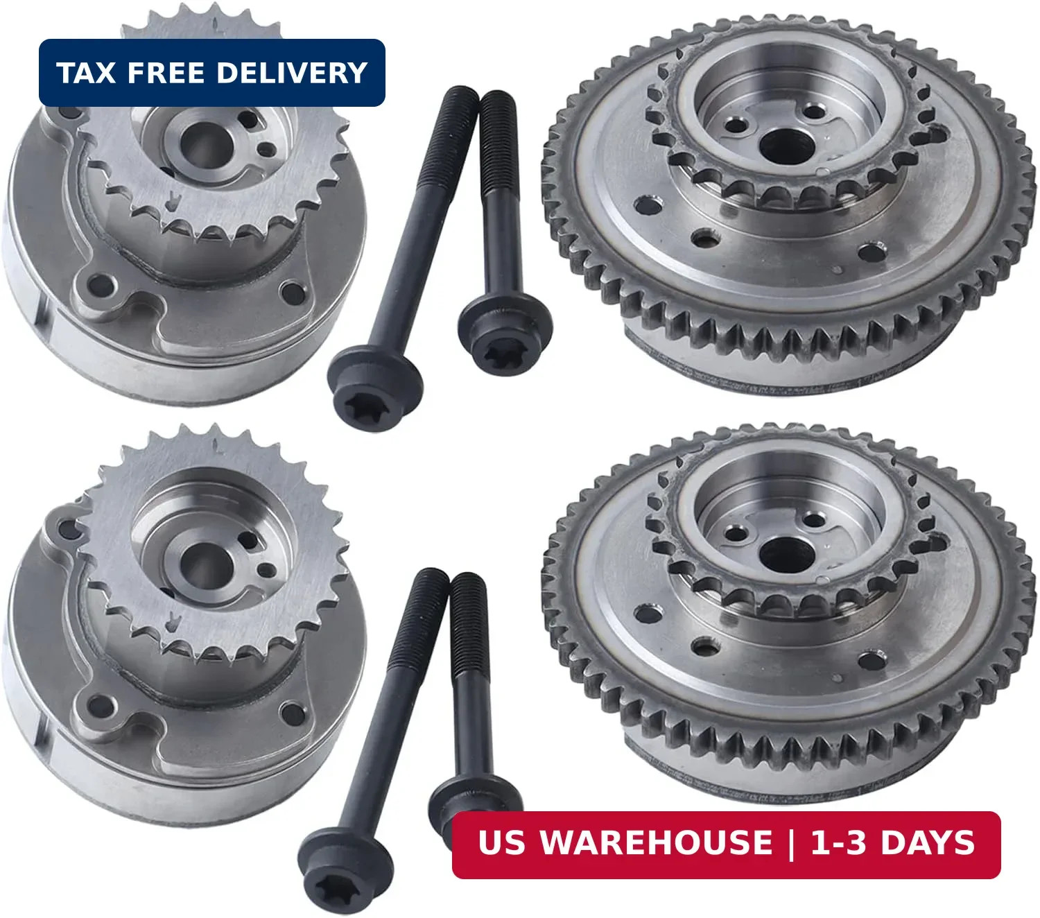 Intake Exhaust Timing Camshaft Sprocket VVT Cam Phaser 4Pcs Compatible with F150