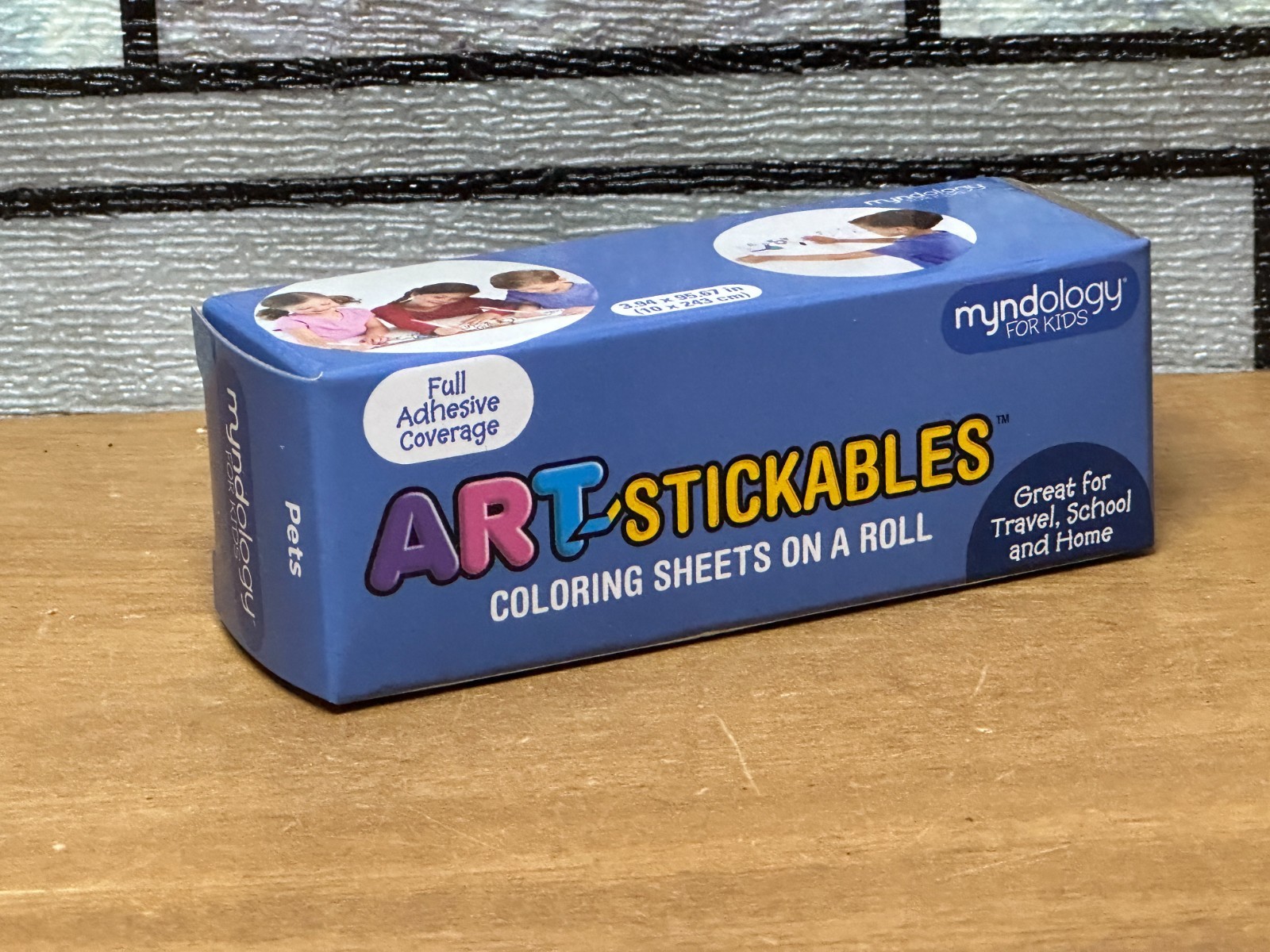 Art Stickables Pets Kids Coloring Activity Roll Surface Safe Adhesive