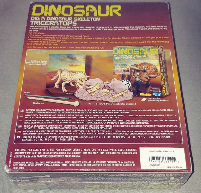 4M Kidzlabs Dig-A-Dinosaur Series I Triceratops #3545