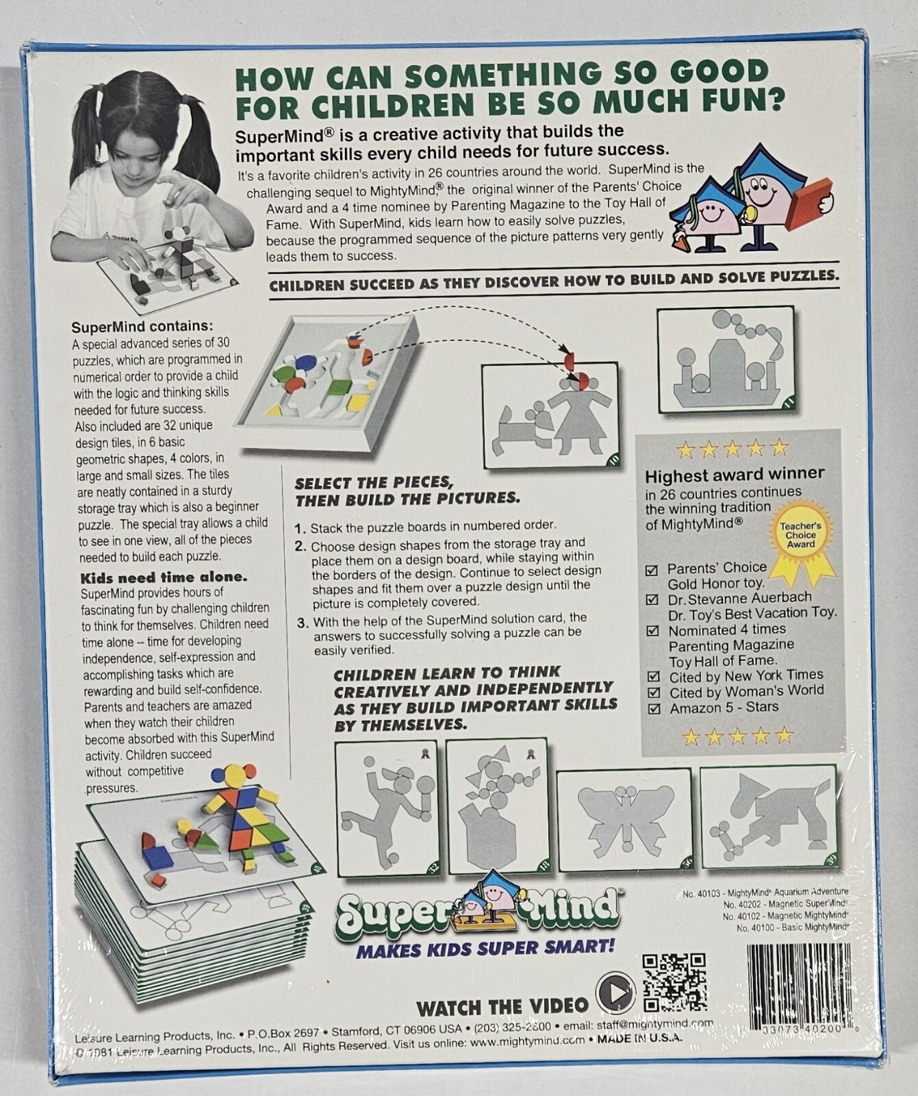 NEW! Super Mind Tangram Set Shapes Educational Toy Teacher Choice Award
