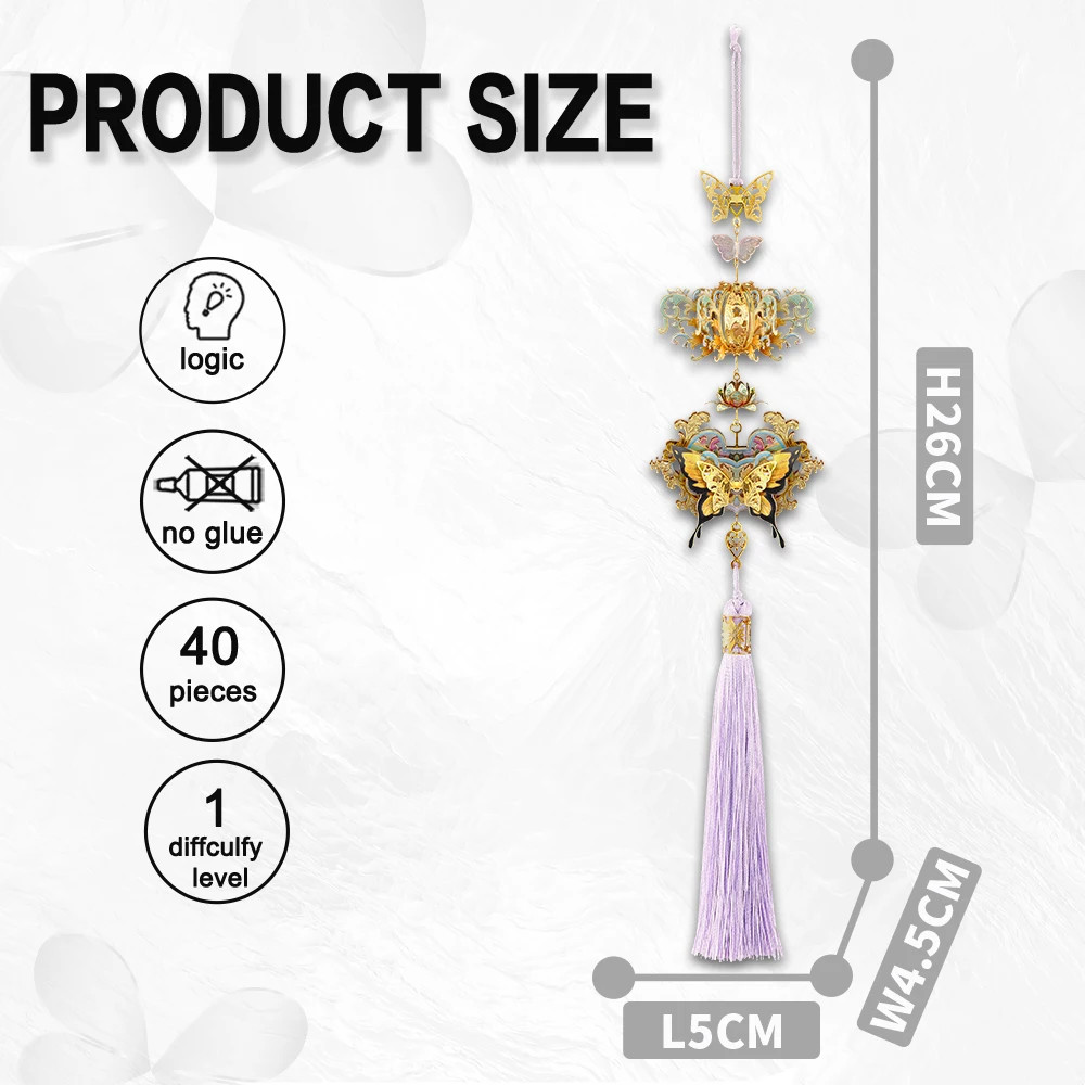 3D Metal Puzzle Vintage Tassels Pendant Harebell Model Building Kits Jigsaw Toys