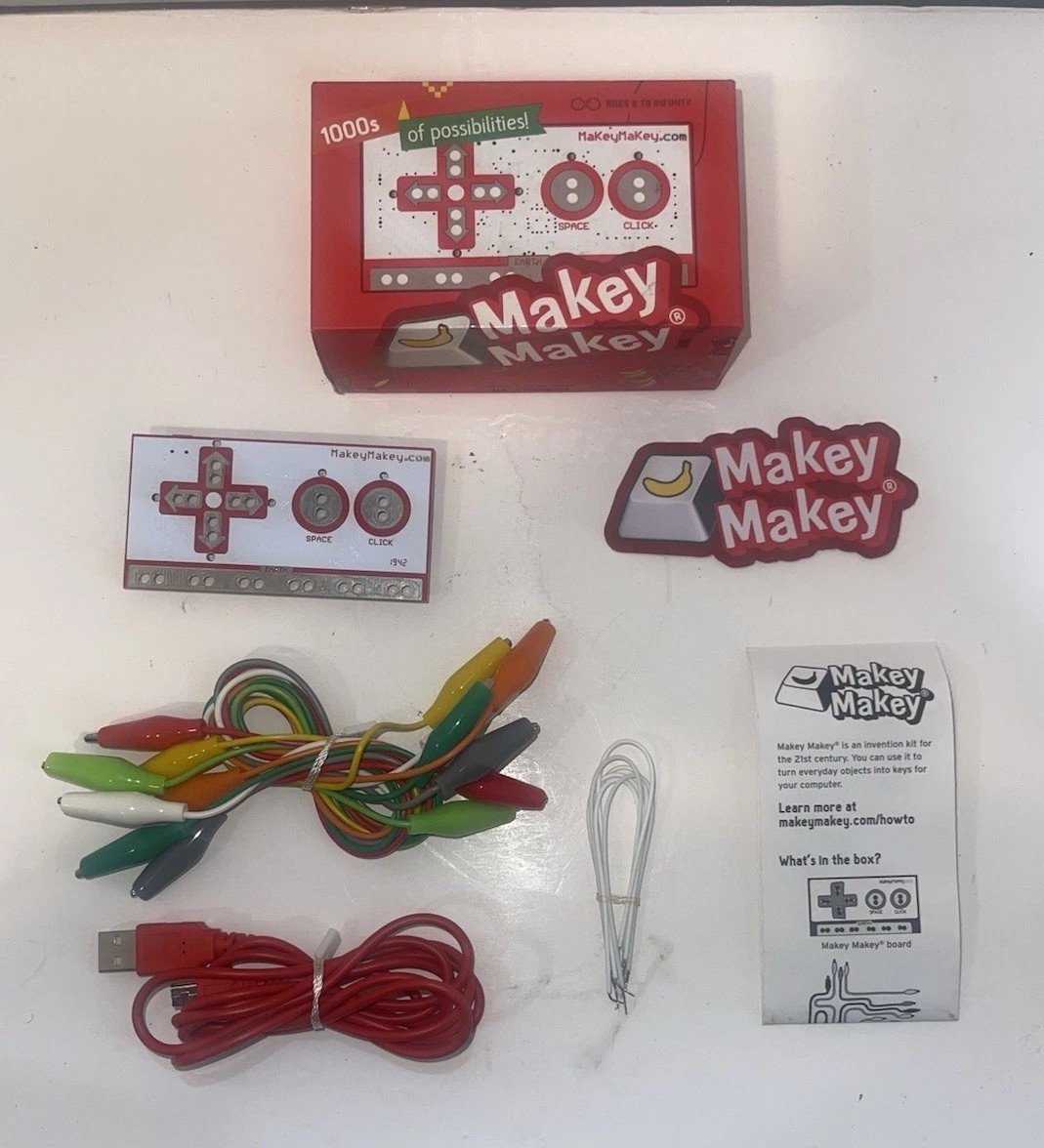 JoyLabz Makey Makey Invention Kit Controller Board Cables & Box, Open box unused