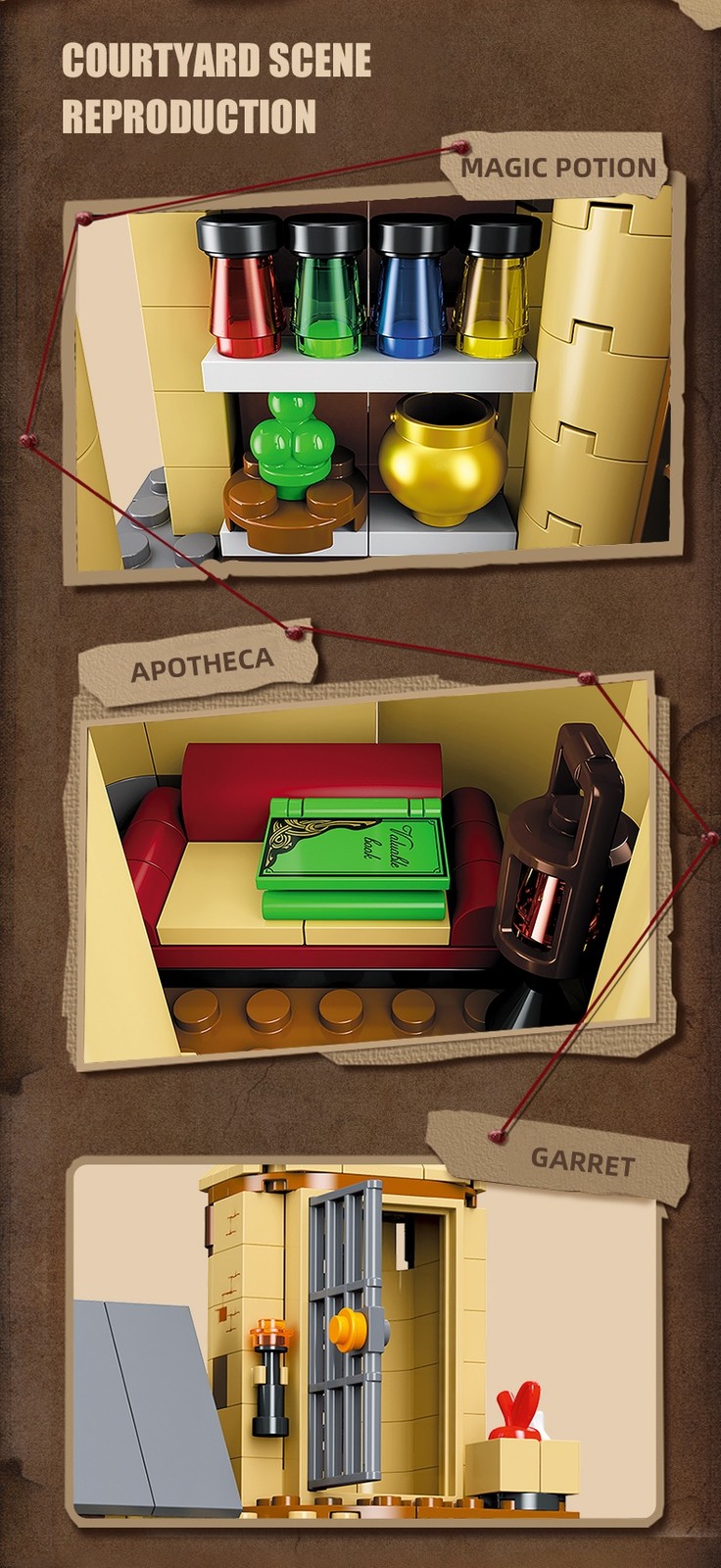 Hogwarts Courtyard Building Set / Movie Toy