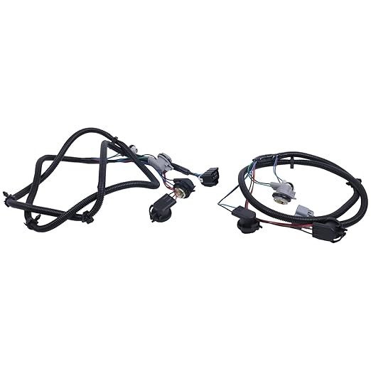Left & Right Side Tail Light Lamp Wiring Harness Compatible with Chevy Silverado