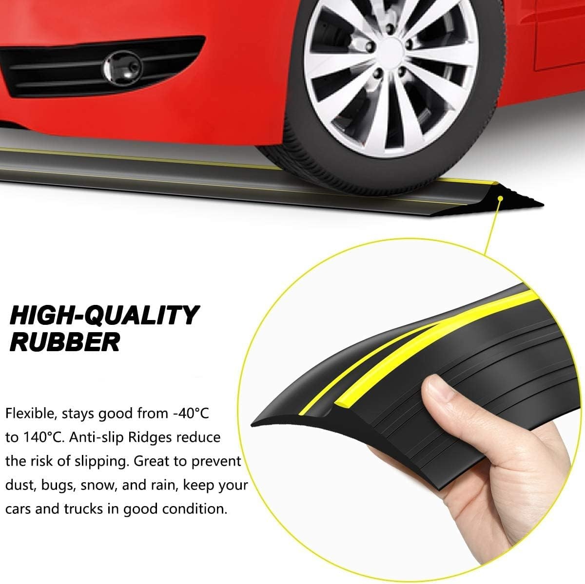 Jin&Bao Universal Garage Door Threshold Seal Strip 20FT Kit, Bottom Waterproof.