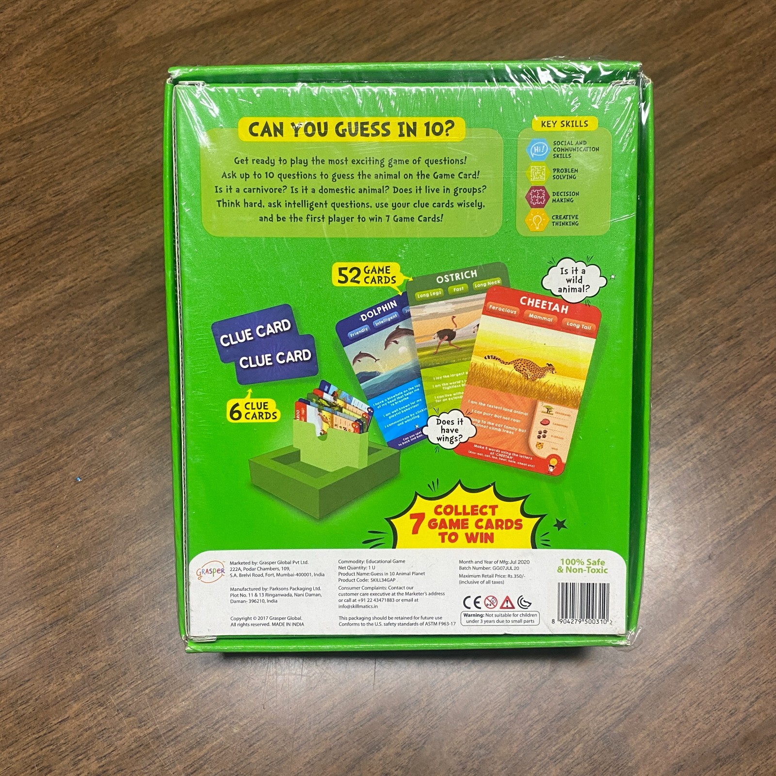 Skillmatics Guess in 10 Animal Planet Educational Family Card Game 2017