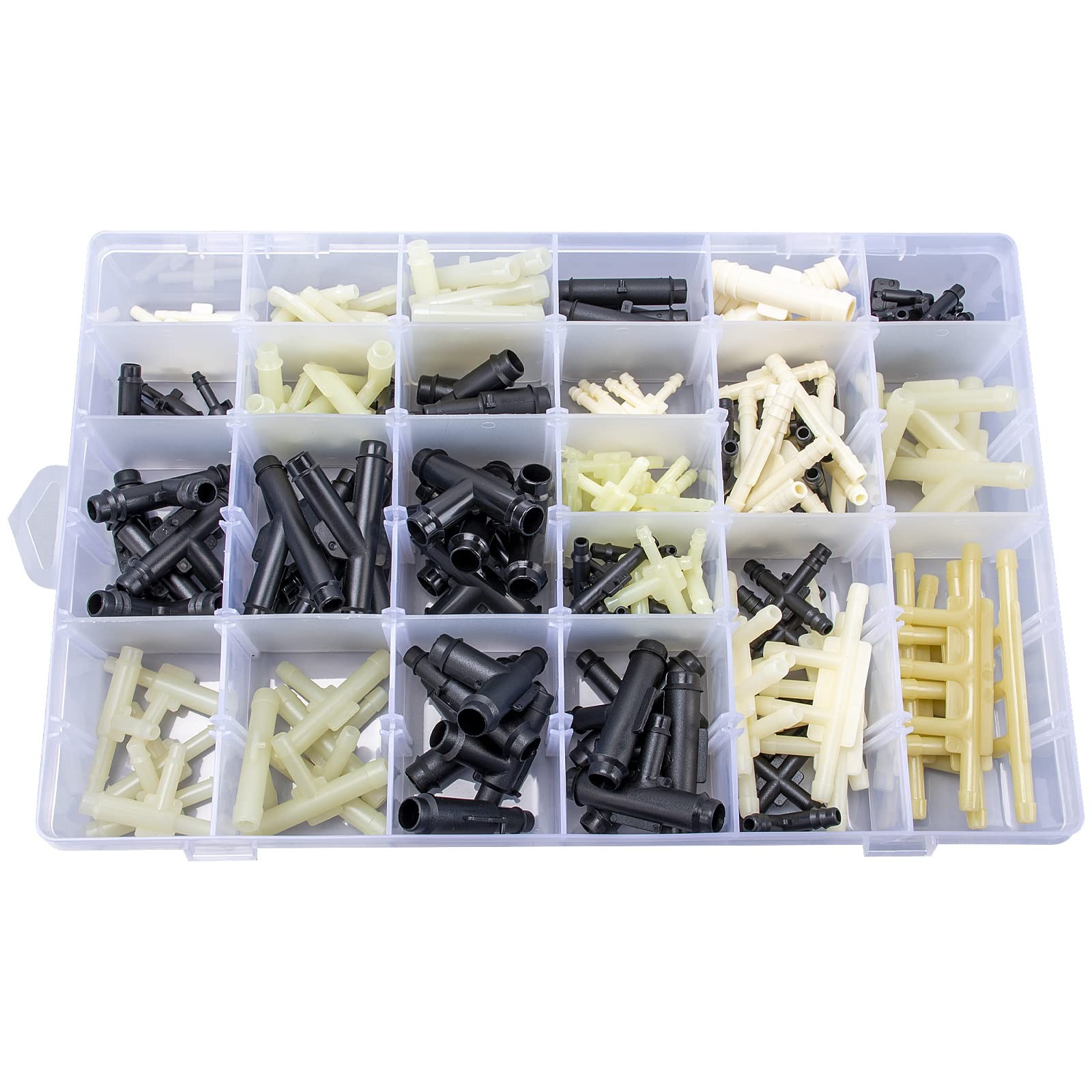 Automotive Vacuum Tubing Connector Assortment Kit 32 Sizes, 1/8″ to 3/8″