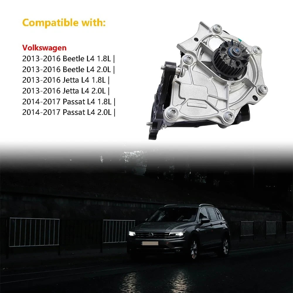 Engine Water Pump Assembly | Fit for Volkswagen VW 2013-2016 Beetle, 2013-201…