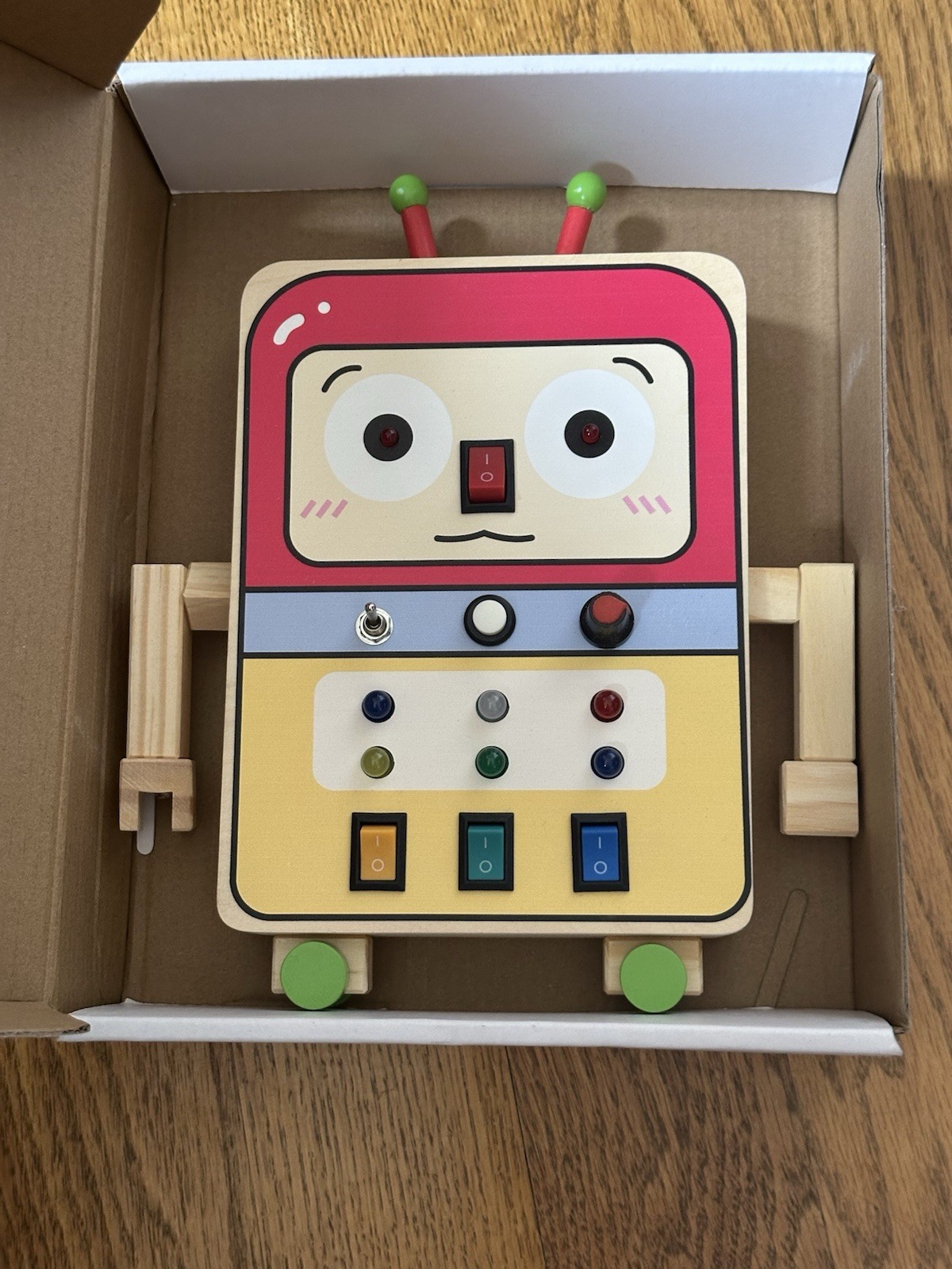 Montessori Wooden Busy Board, Toy Steering Wheel