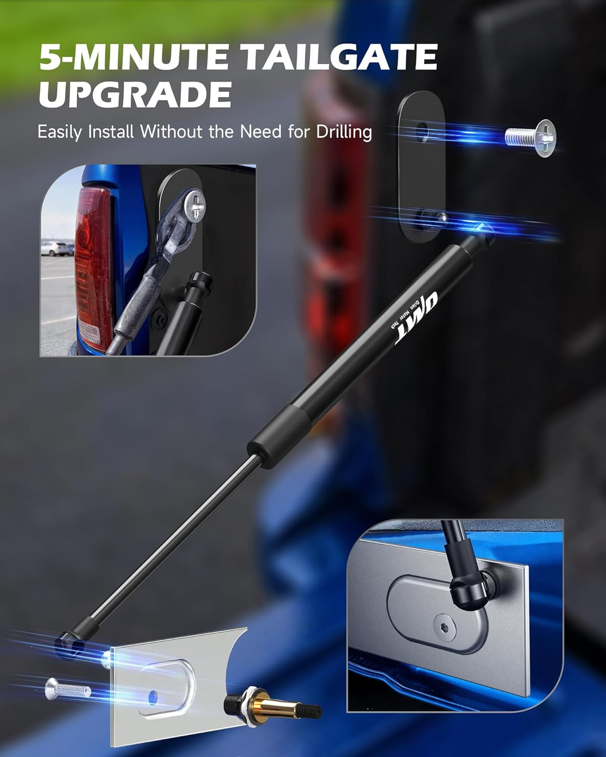 Truck Tailgate Assist Compatible with 2009-2025 Dodge Ram 1500 2500 3500, Pickup