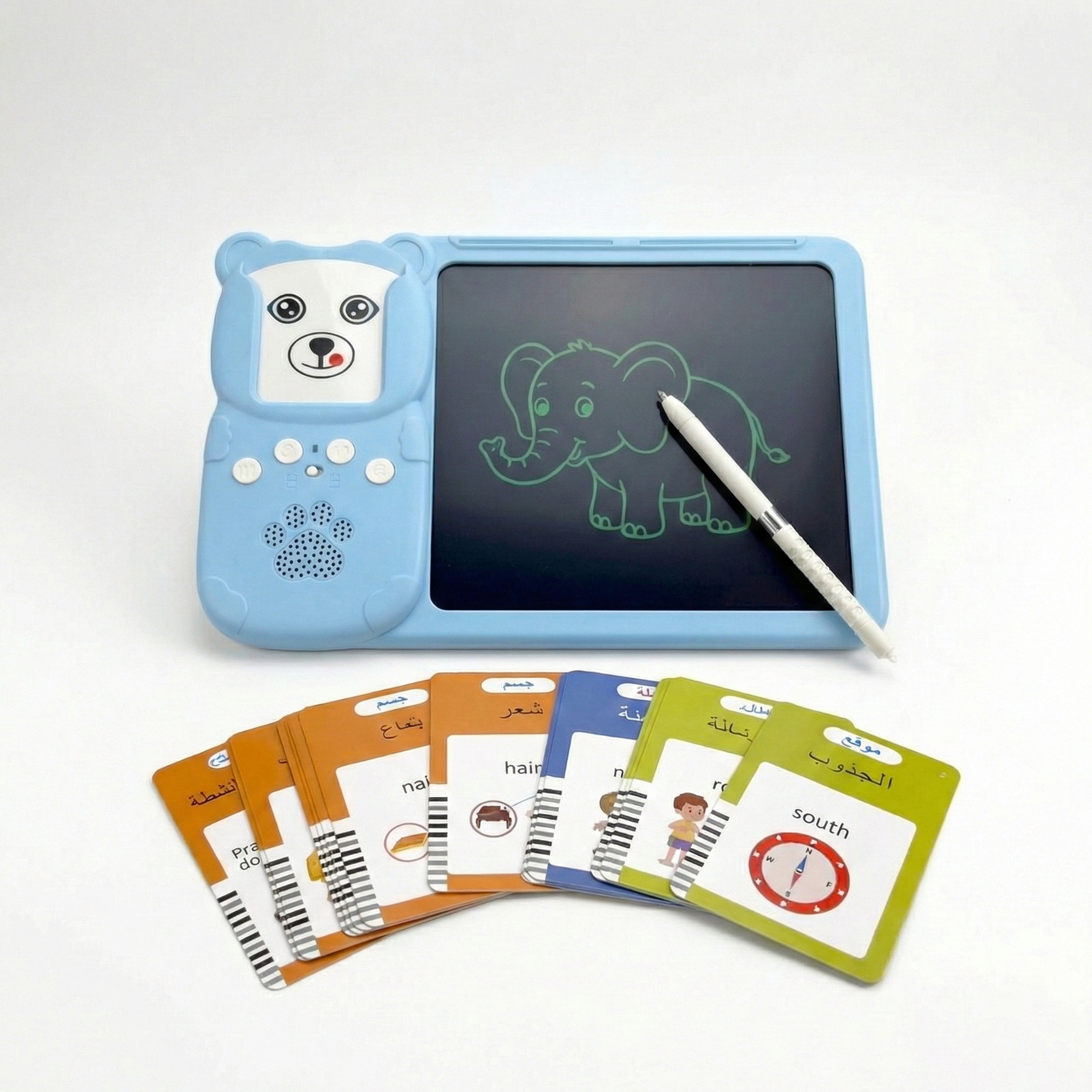 Montessori Arabic English Talking Flash Cards + LCD Tablet, 510 Sight Words