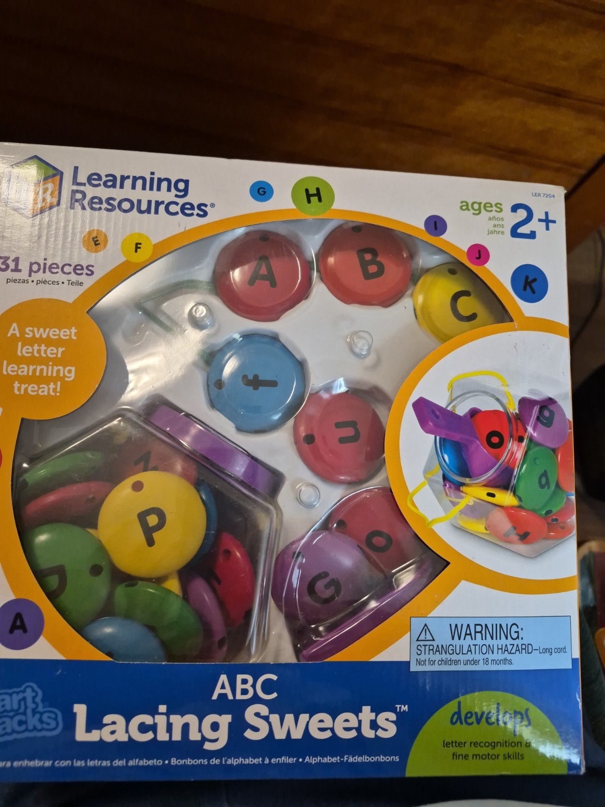 Learning Resources ABC Lacing Sweets New In The Box