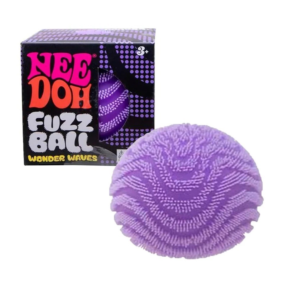 NeeDoh Fuzz Ball Wonder Waves Squishy Stress Ball Nee Doh Fuzzball New Pink