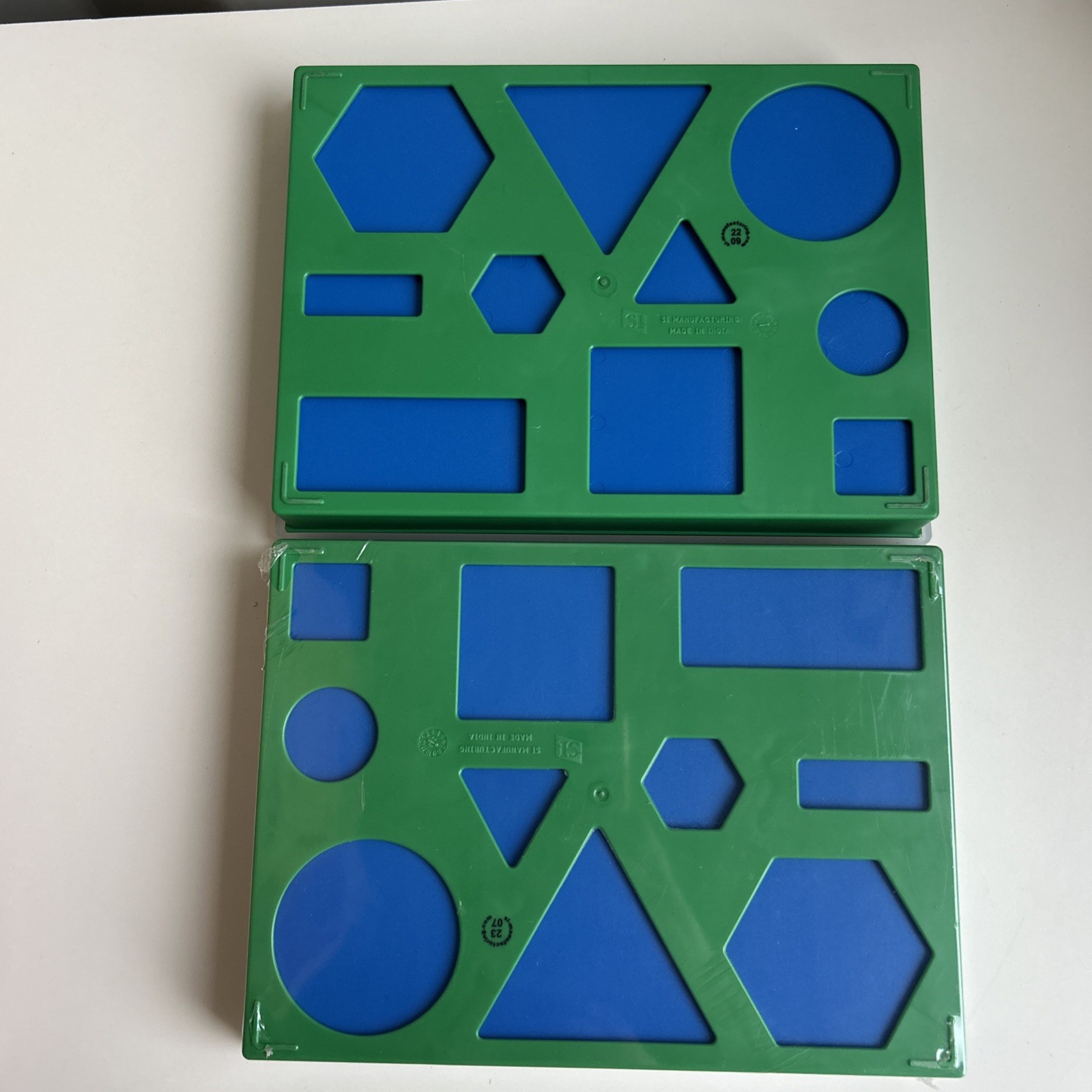 Learning Resources Attribute Blocks Desk Set Sealed & Unsealed Set Of 2