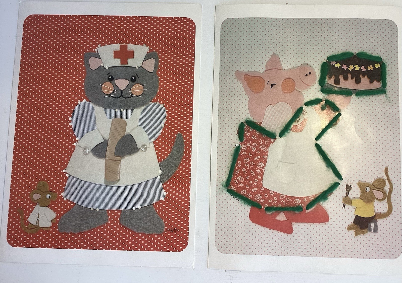 Current Lace-Up Cards Educational Animal Set 8 Cards Vintage 1980 Arts & Crafts