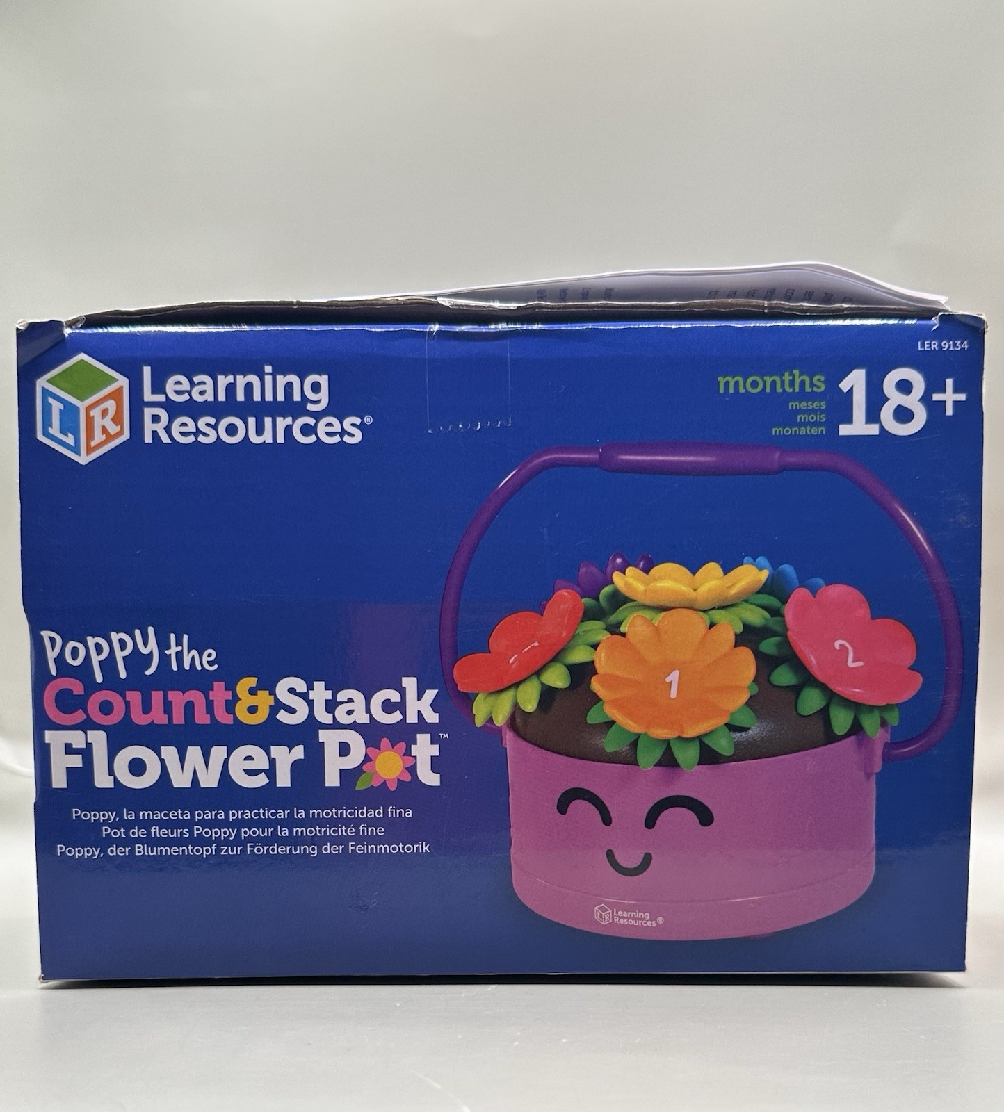 Learning Resources Poppy Count & Stack Flower Pot Toy 18m+ New Open Box Unused