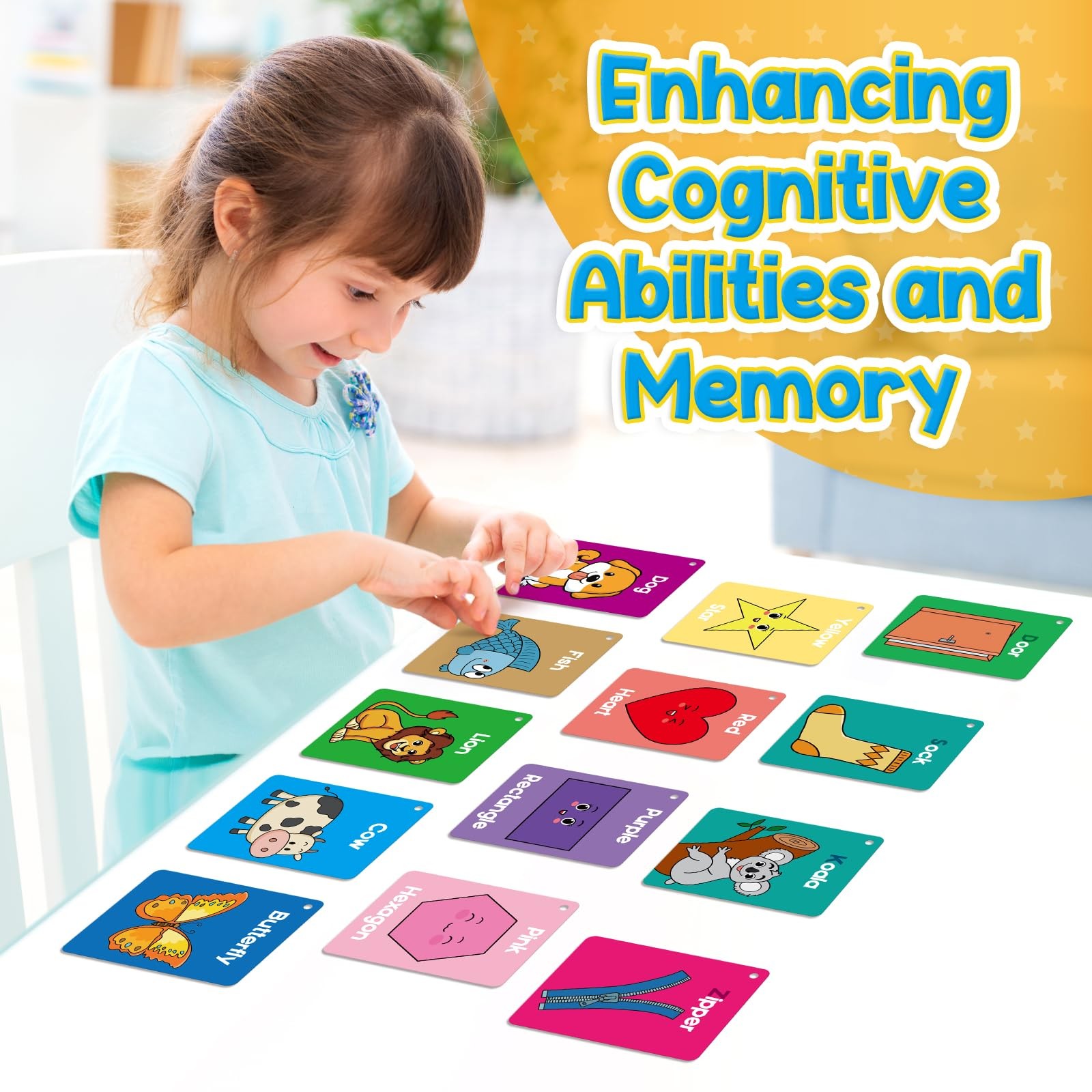 Toddler Flash Cards Baby Cognitive Flashcards for Kids, Learning Alphabet, Nu…