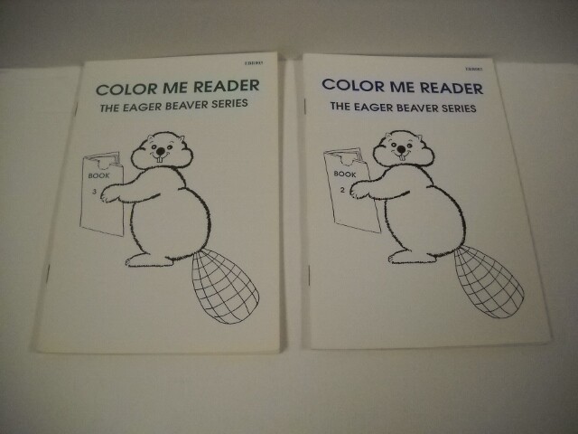 Vintage Set Of 2 Color Me Readers The Eager Beaver Series 1989 Brand New!