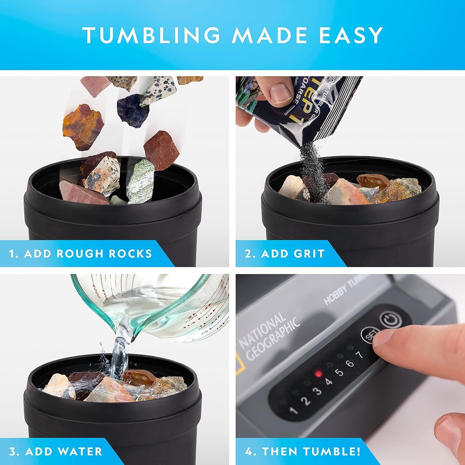 National Geographic Rough Jasper Refill Kit for Rock Tumbler