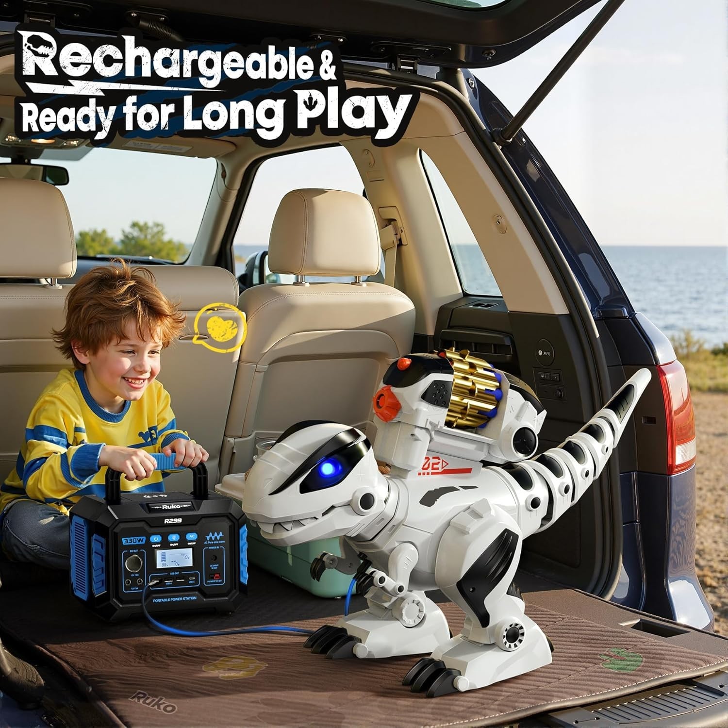 Dinosaur Toys for Kids, Large Rechargeable Remote Control T-Rex Programmable