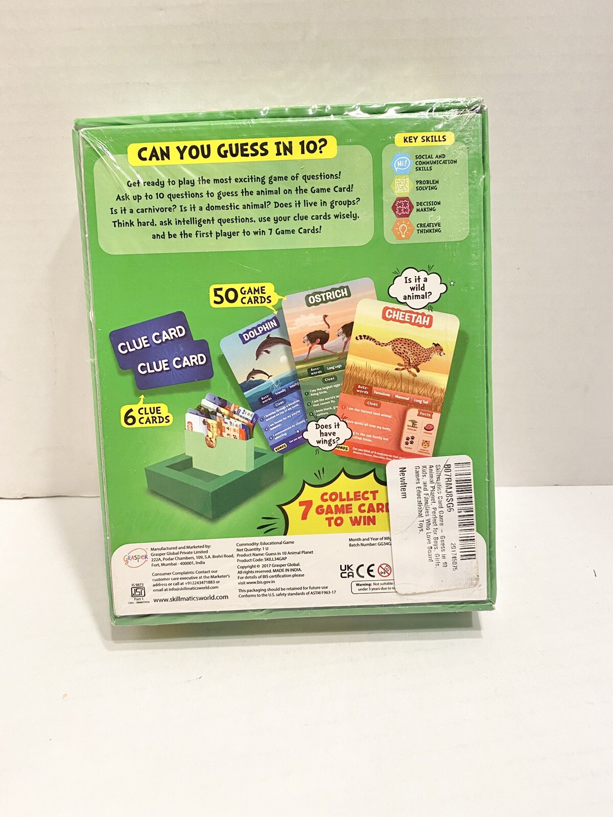Skillmatics Guess in 10 Animal Planet Card Game Brand New Sealed