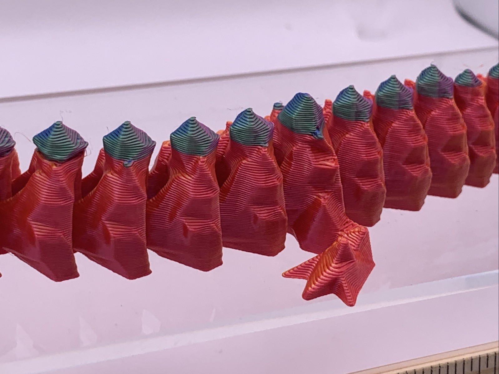 3d printed ArticulatedCrystal Dragon- different colors and sizes